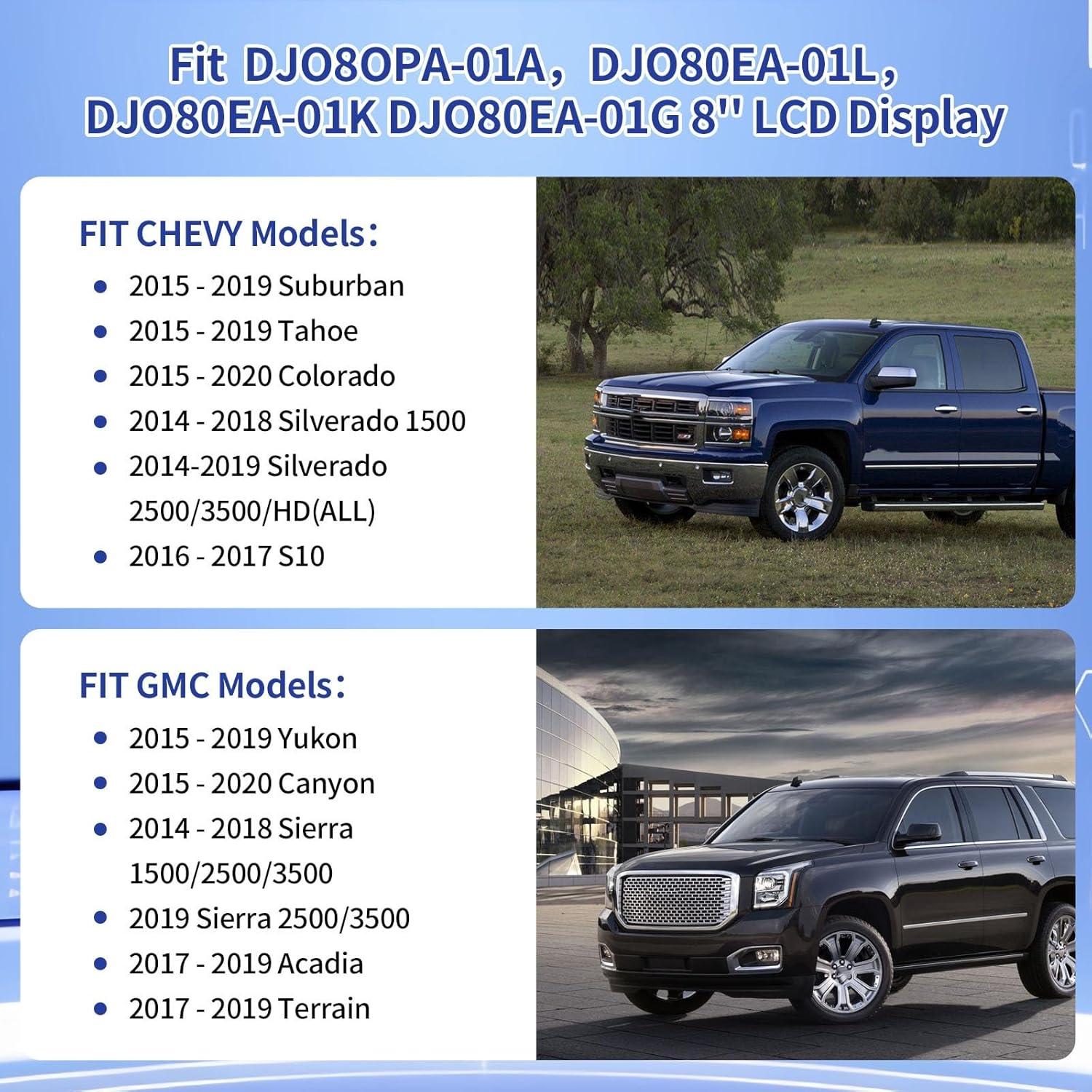 Reemplazo Pantalla Táctil Digitizer TsuperU 8" para Chevy GMC