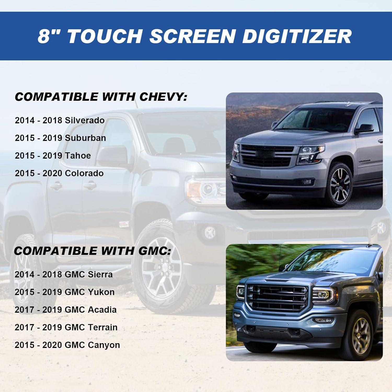 Pantalla Táctil 8" Dngbymx para Chevy/GMC 2014-2019 Reemplazo