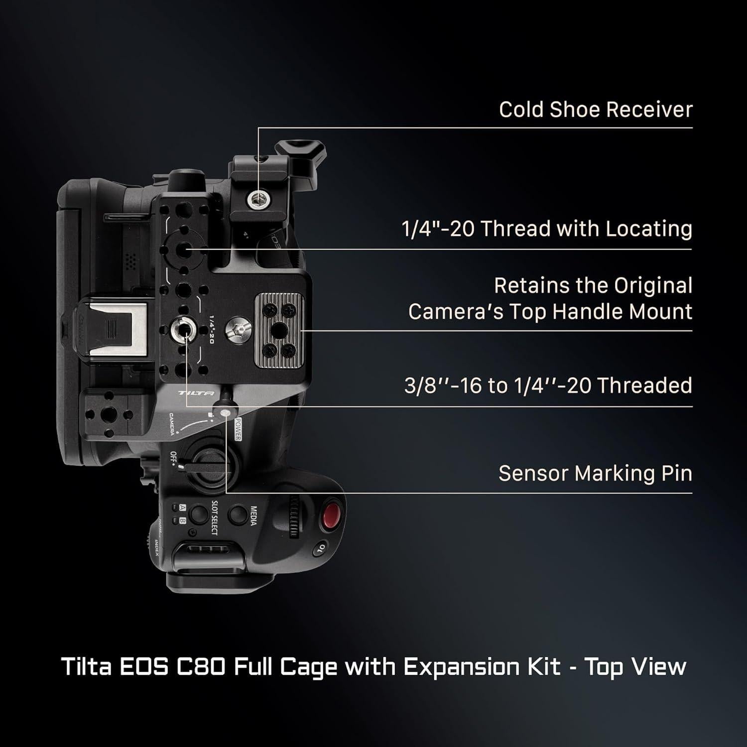 Jaula de Cámara Tilta C80 Kit Avanzado con Mango Lateral y Base LWS
