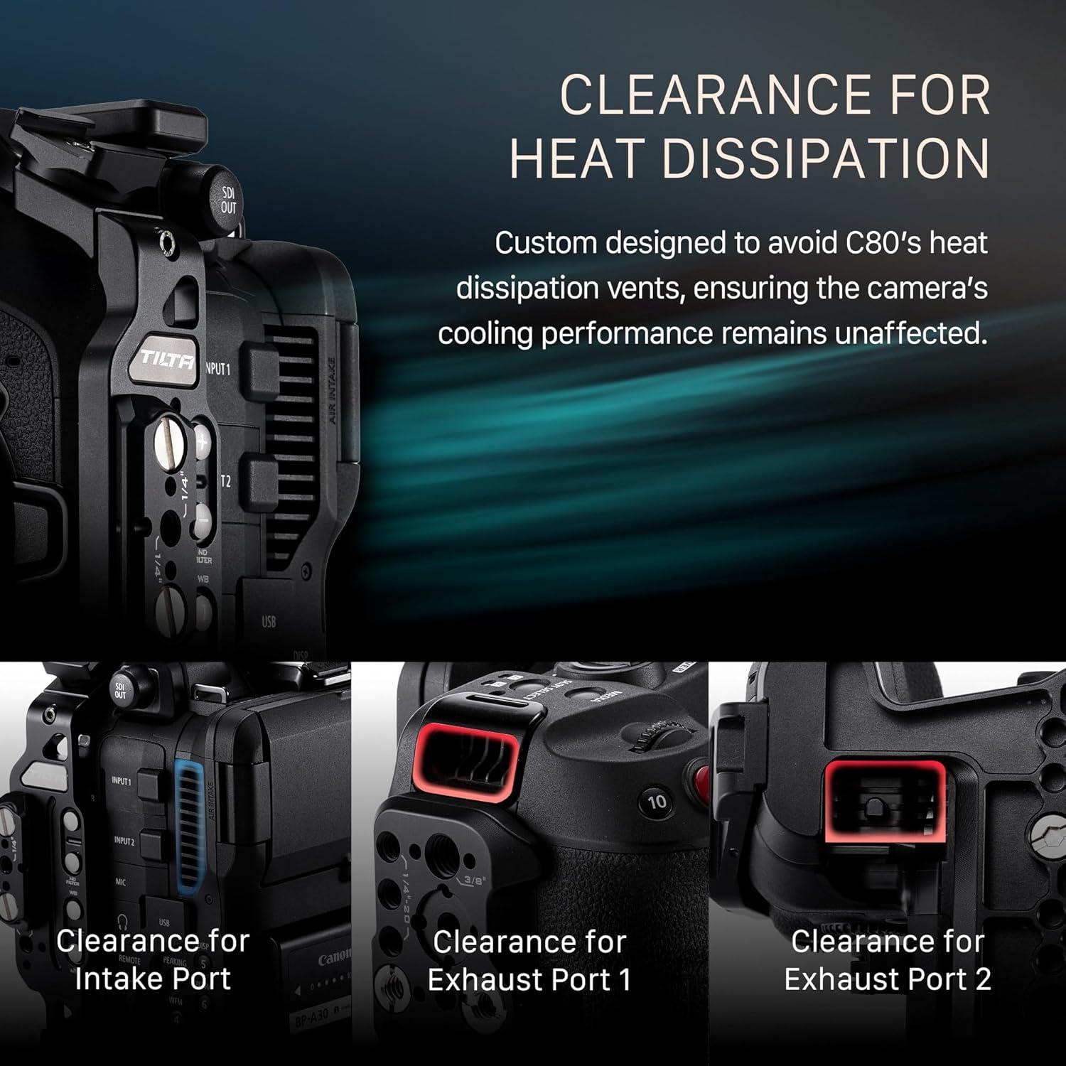 Jaula de Cámara Tilta C80 Kit Avanzado con Mango Lateral y Base LWS