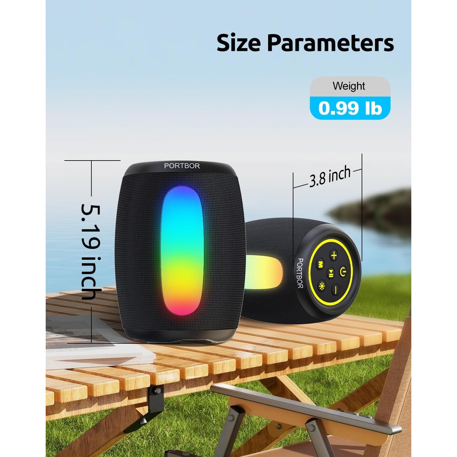 Altavoz Bluetooth PORTBOR KBR-SP02 3000mAh IPX5 Portátil