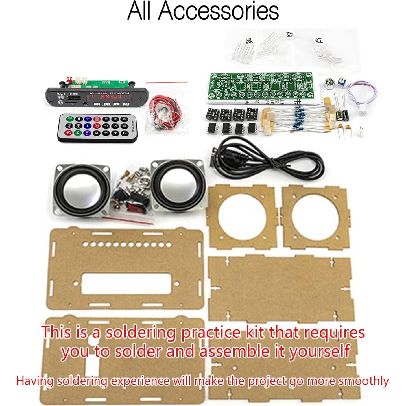 Kit de Altavoz Bluetooth DIY EIELE con Control Remoto y Radio FM