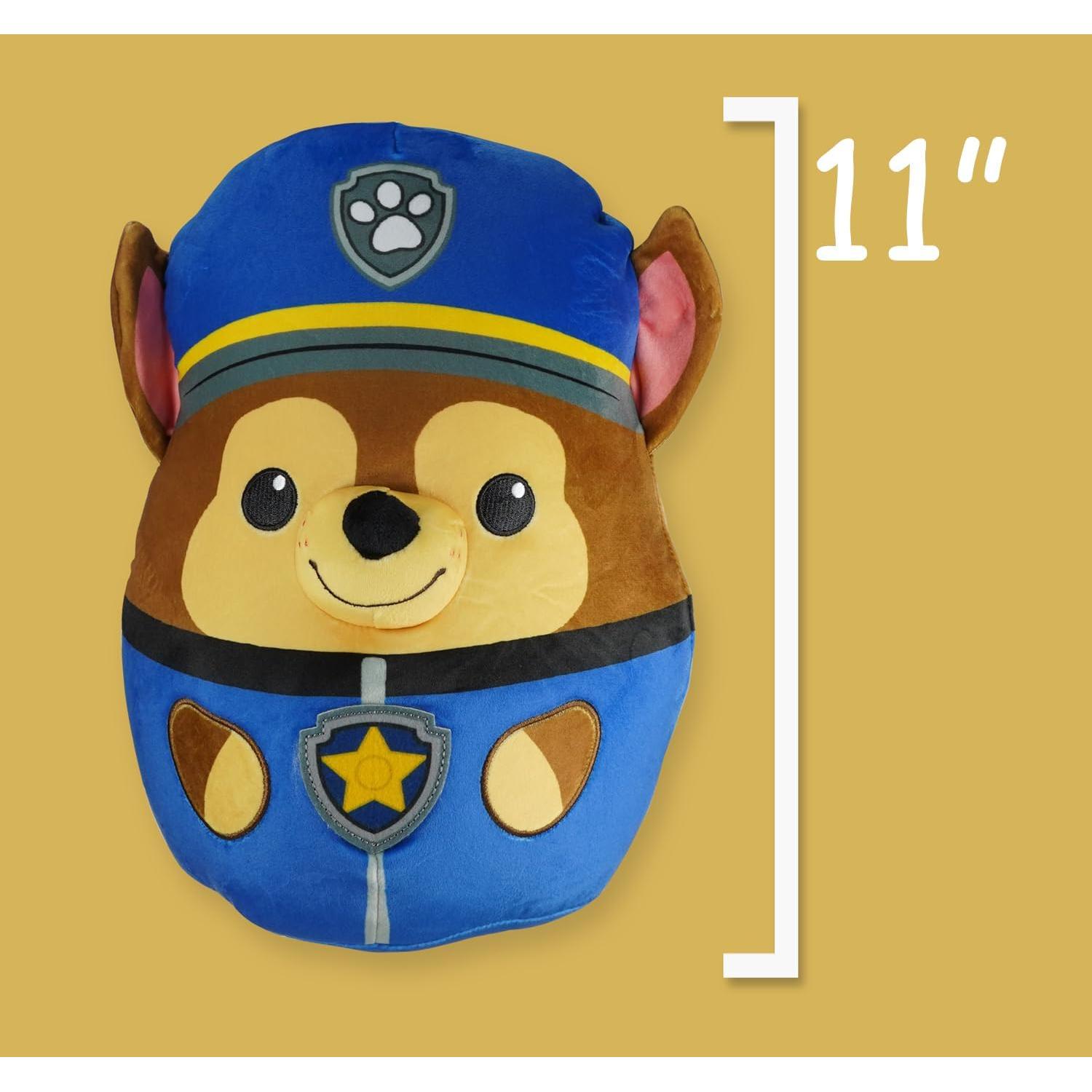 Peluche Chase Squish Paw Patrol 30 cm - Suave y Personalizable