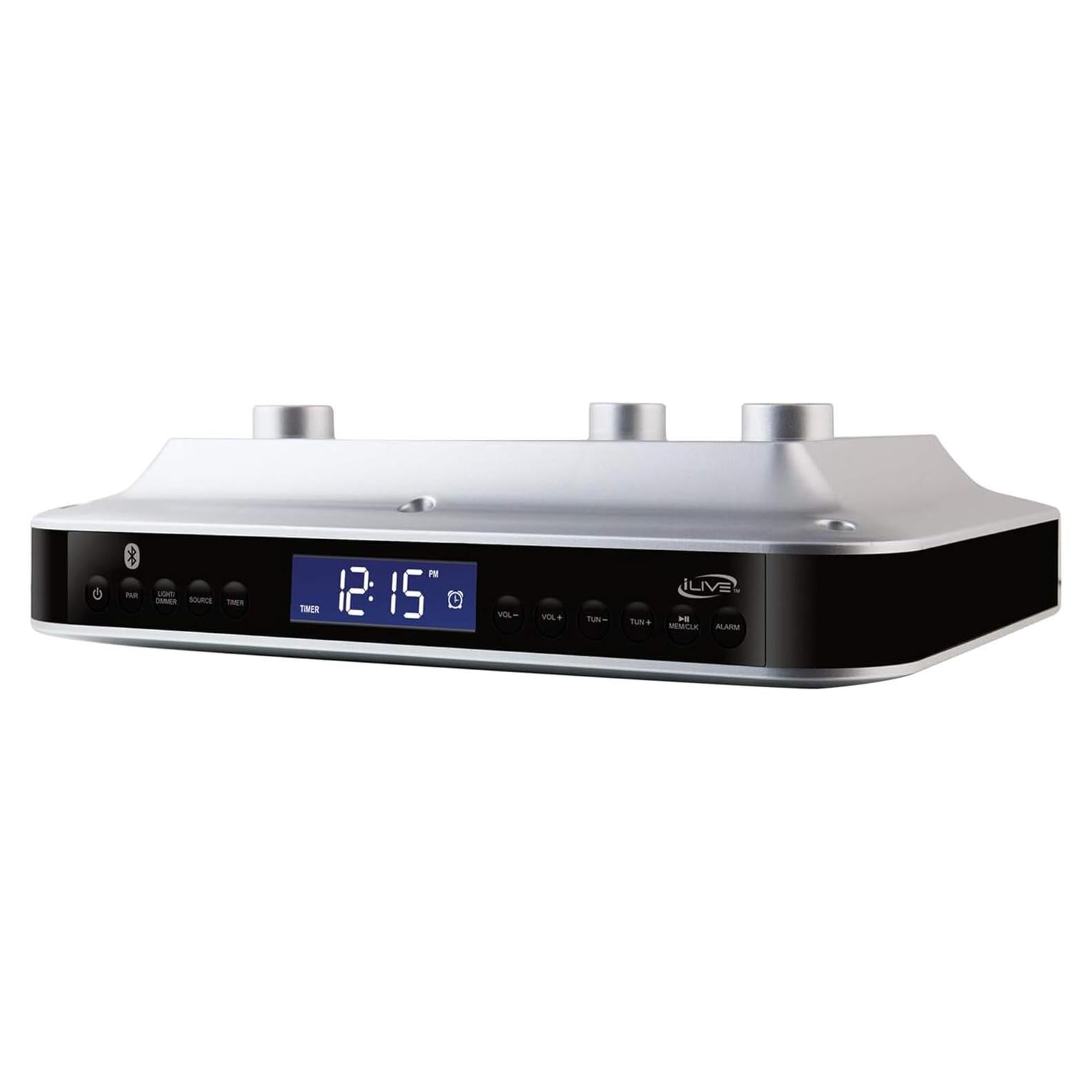 Altavoz Estéreo Bluetooth iLive con Luz LED y Reloj Digital