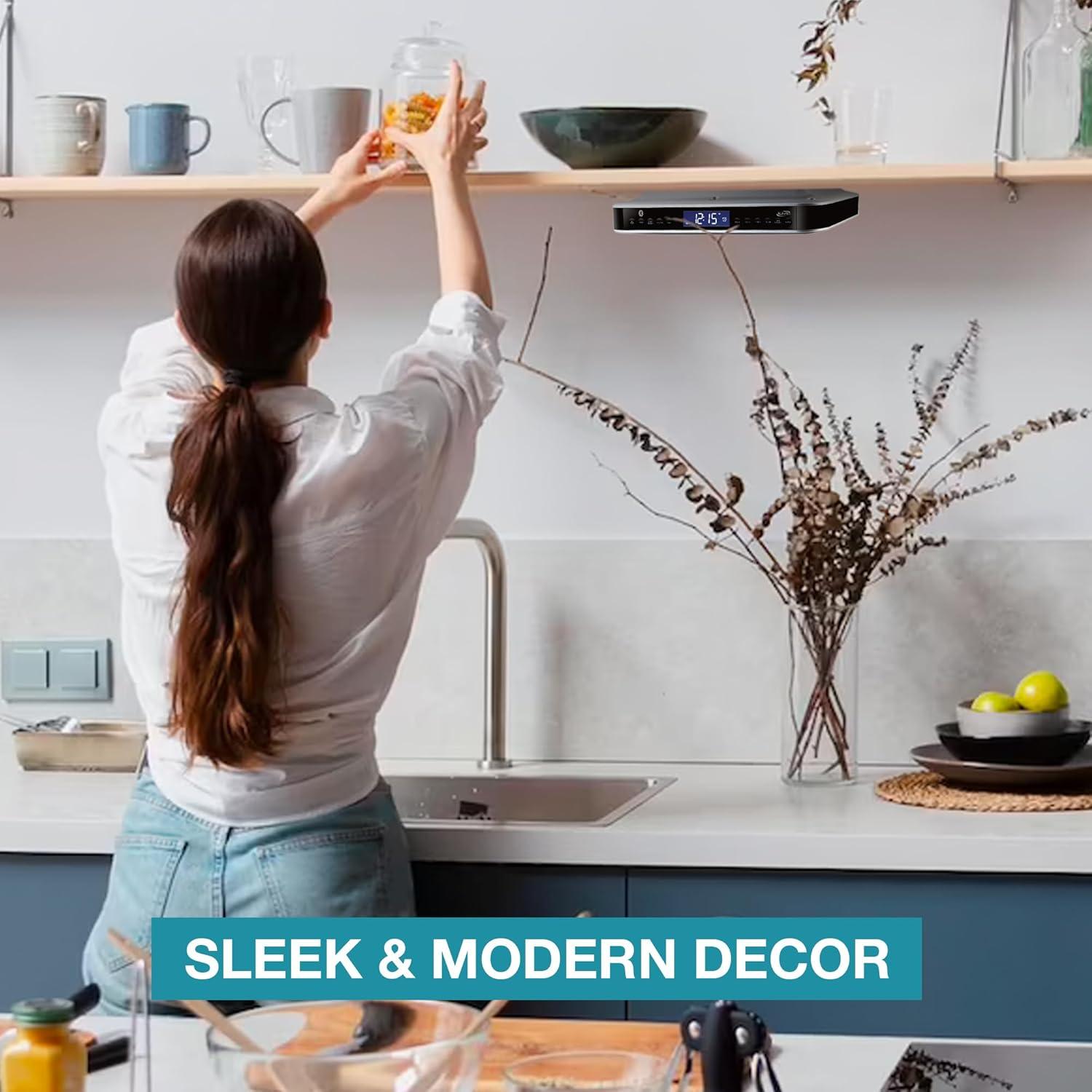 Altavoz Estéreo Bluetooth iLive con Luz LED y Reloj Digital