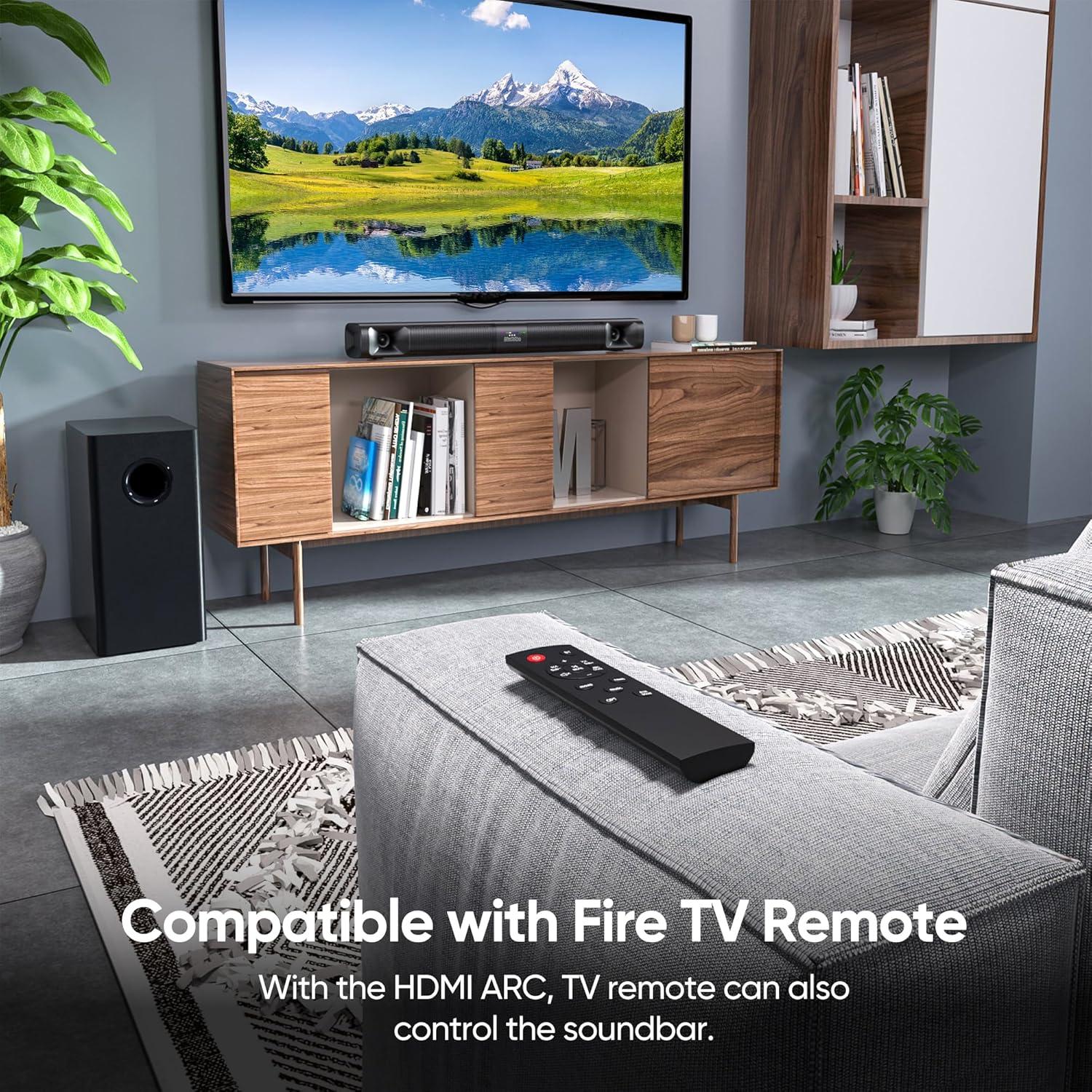 Barra de Sonido Saiyin DS6541SPB 100W con Subwoofer y Bluetooth