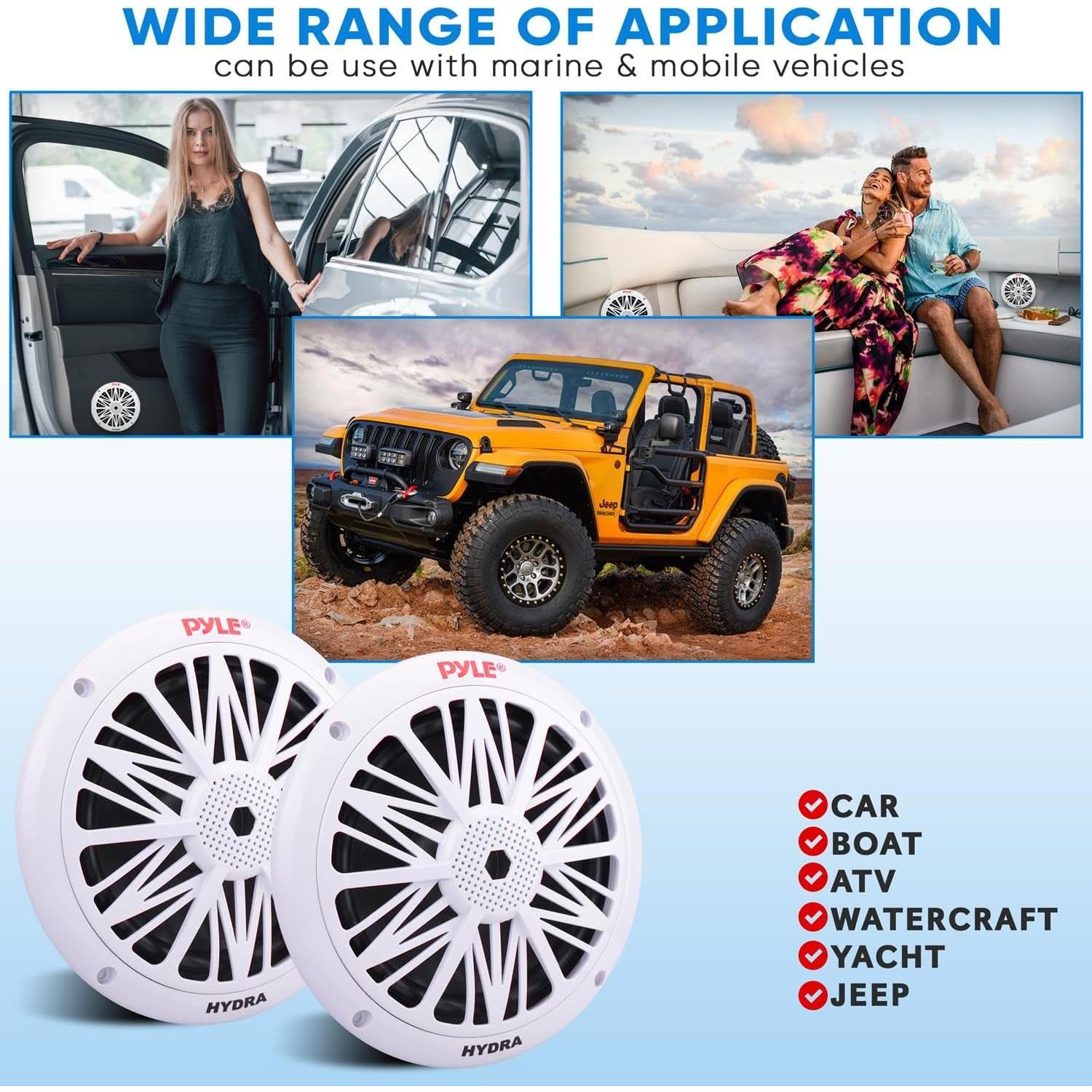 Altavoces Marinos Pyle PLMR62 de 6.5" Impermeables 200W