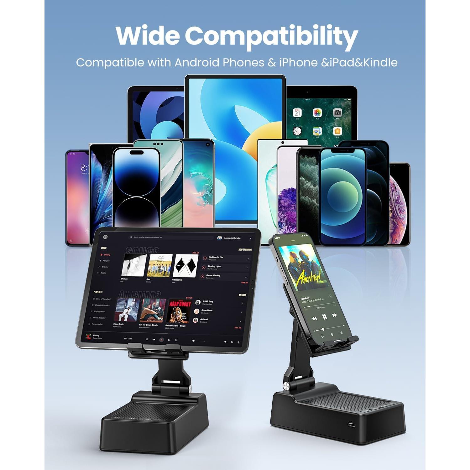 Soporte para Teléfono con Altavoz Bluetooth Kingamei L37 - Sonido HD