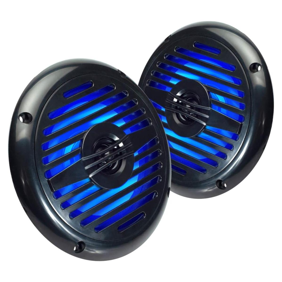 Altavoces Coaxiales Resistentes al Agua Magnadyne WR5B LED 5.25"