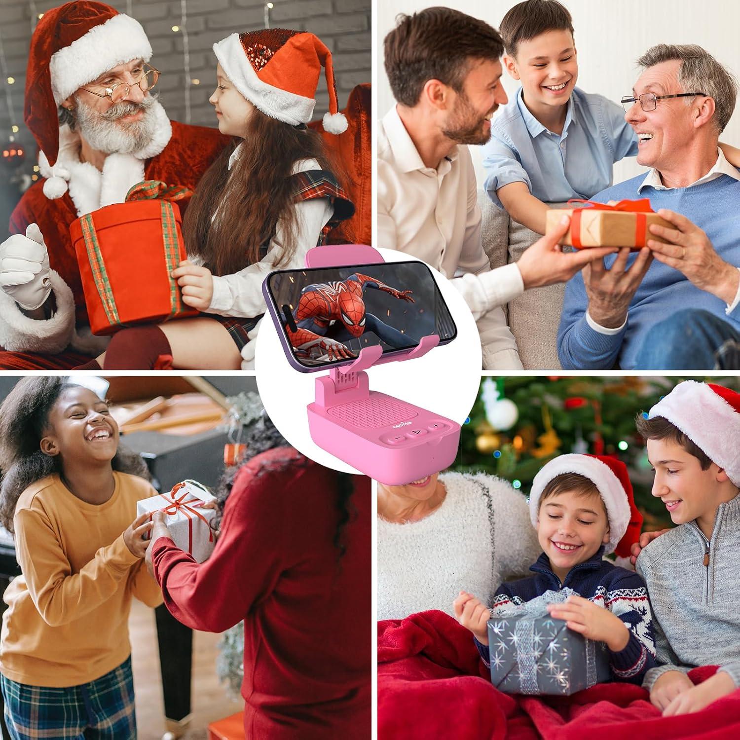 Altavoz Bluetooth Inalámbrico COMISO X8 Rosa con Soporte