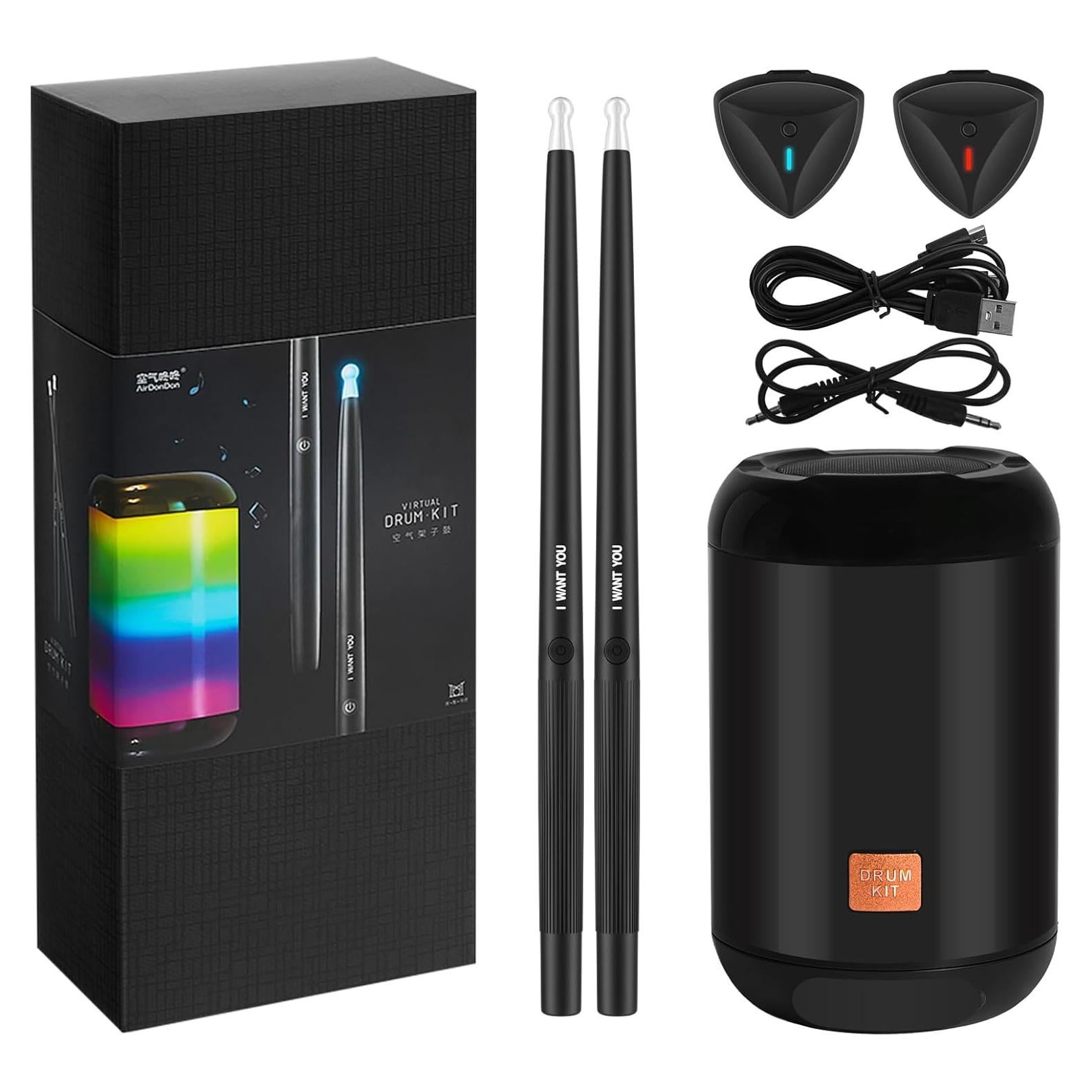 Juego de Batería de Aire KOQQQ K20 con Bluetooth y Pedales