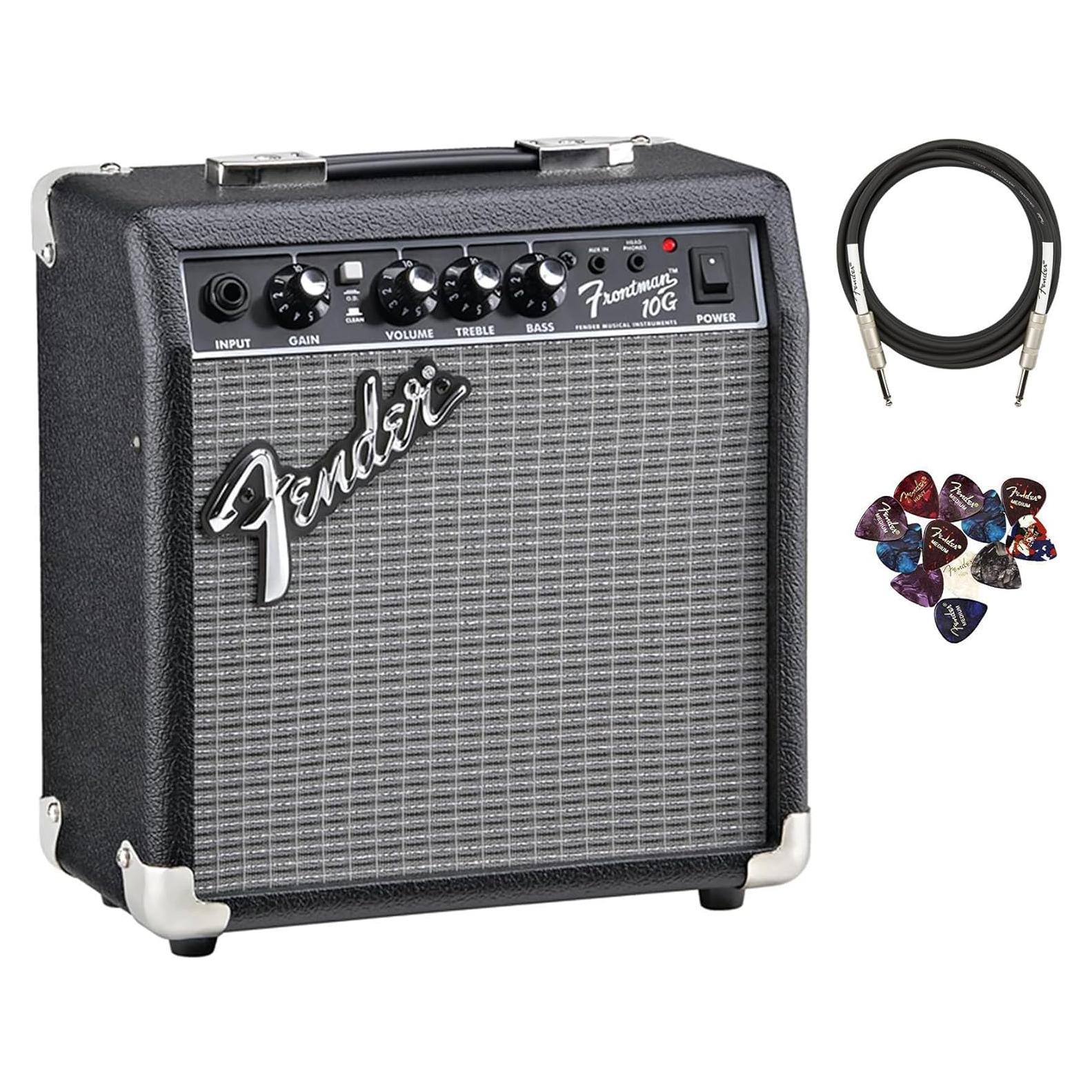 Amplificador de guitarra Fender Frontman 10G 10W con cable y 12 púas