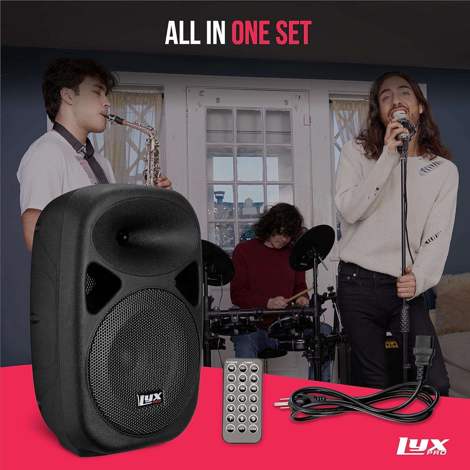 Altavoz PA Activo LyxPro SPA-8 100W Bluetooth 8" Portátil