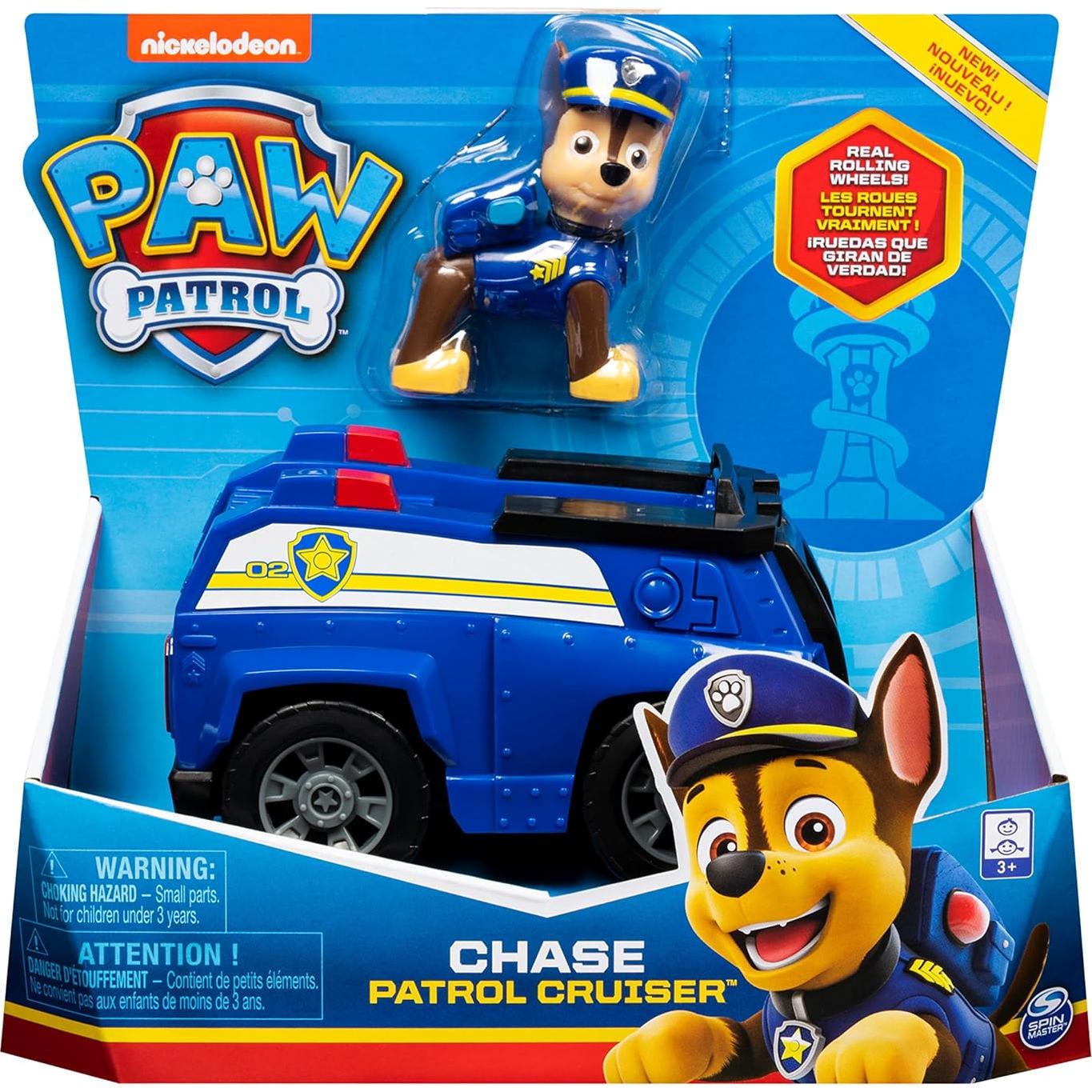 Vehículo Patrullero Chase PAW Patrol con Figura 15x12x5cm