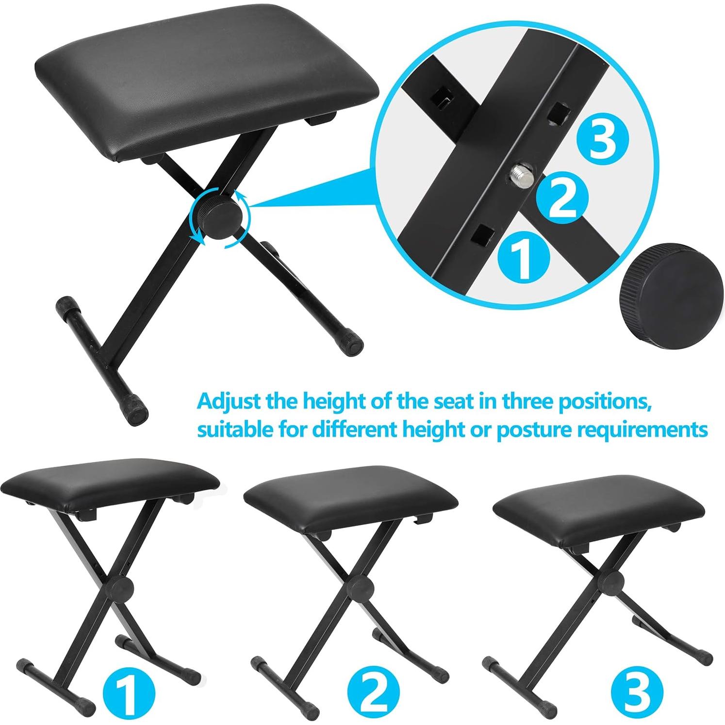 Piano Electrónico ZENY 61 Teclas con Soporte y Auriculares