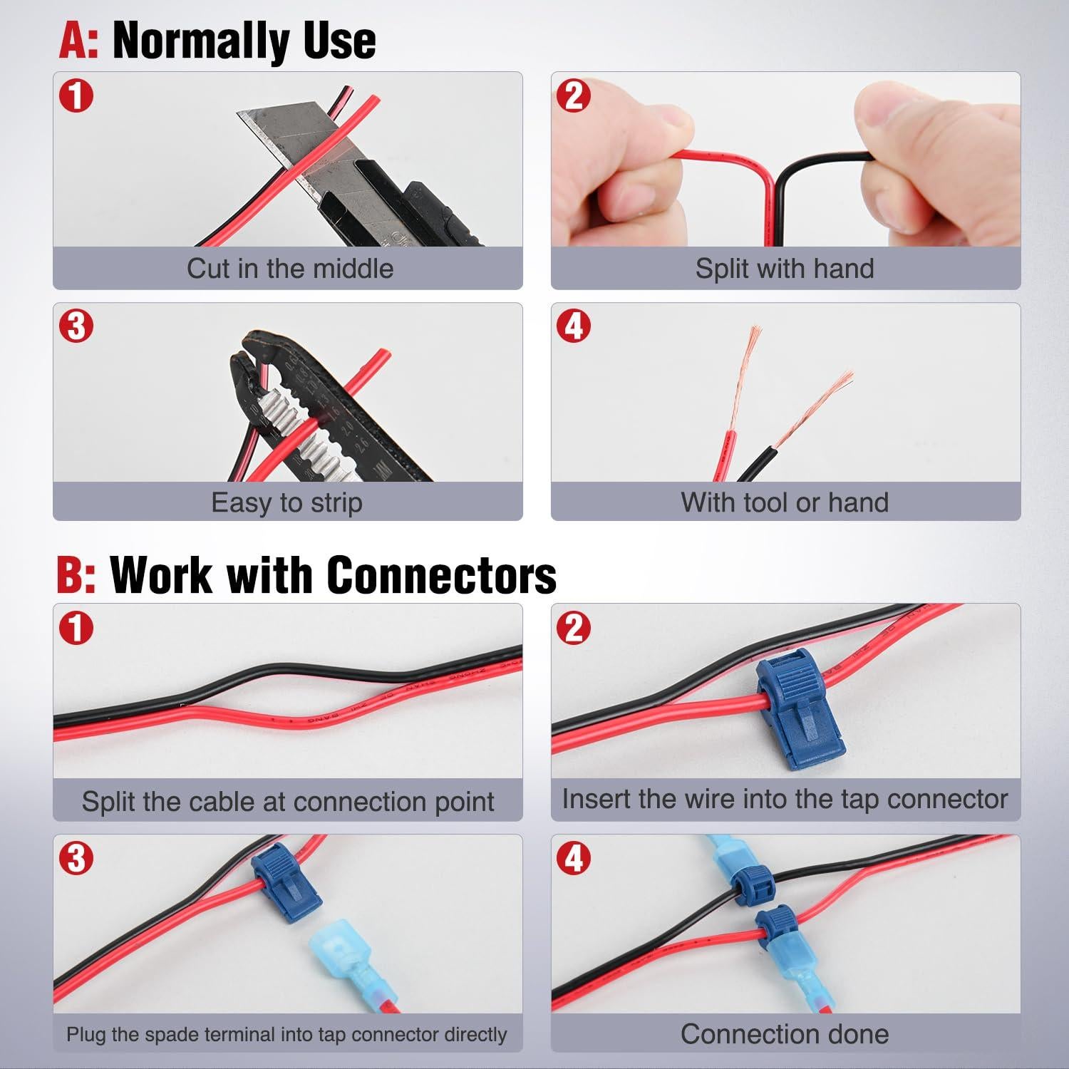 Cable Eléctrico Nilight 16AWG 30.48M CCA Rojo Negro 12V/24V