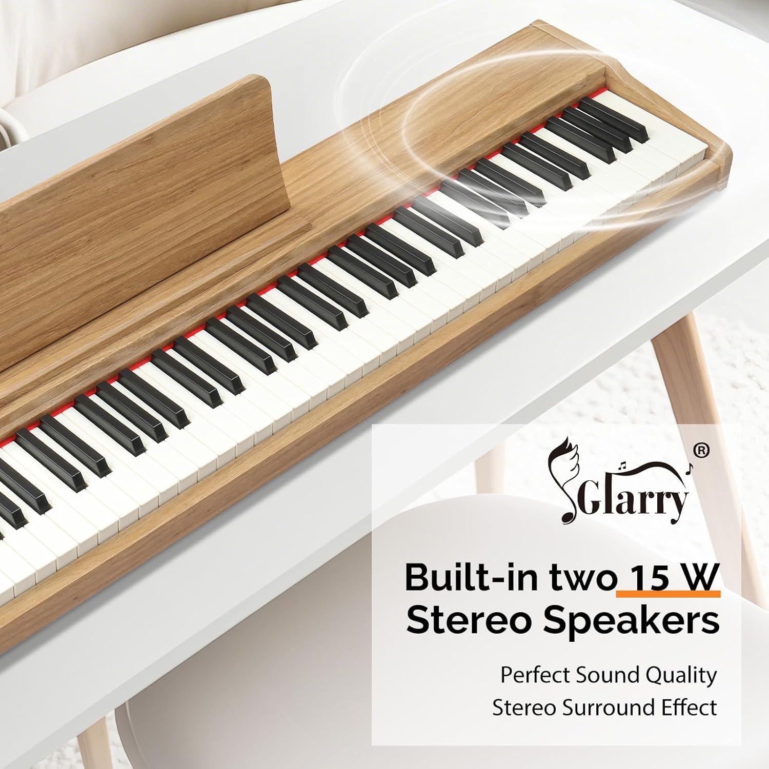 Piano Digital Glarry GPP-108 88 Teclas Semi-Pesadas Bluetooth