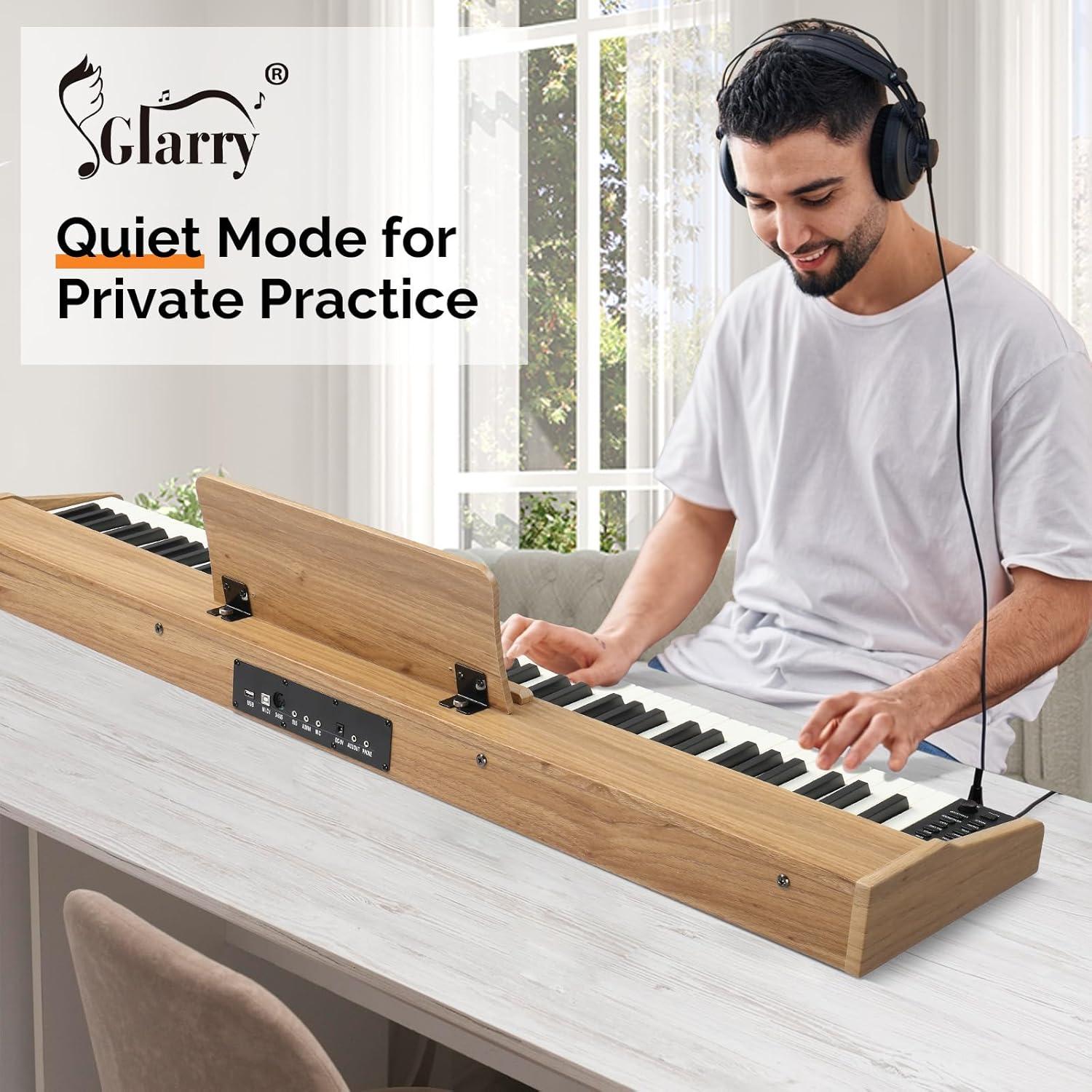 Piano Digital Glarry GPP-108 88 Teclas Semi-Pesadas Bluetooth