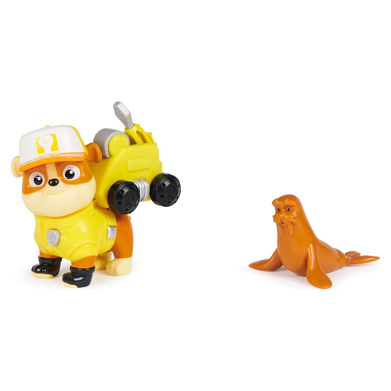 Figura de acción Paw Patrol Rubble con dron y plataforma