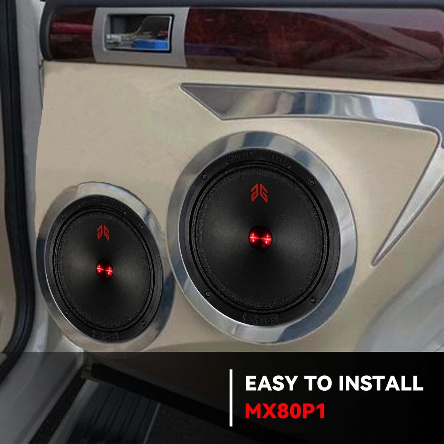 Altavoces de Rango Medio GRTSKY MX80P1 8" 480W 4 Ohm Negro