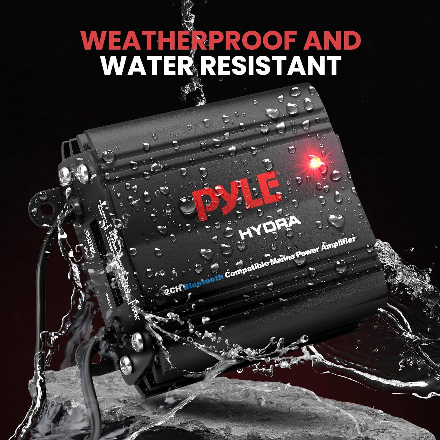 Amplificador Marino Pyle PLMRMB2CB 2 Canales 200W Bluetooth