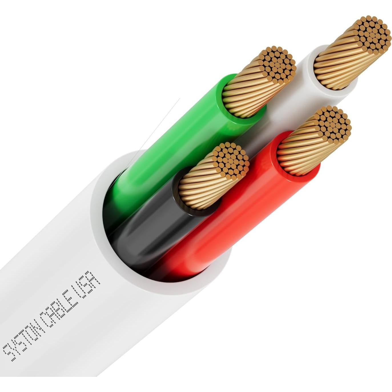 Cable de Audio SYSTON 16/4 OFC 30.48 m Blanco para Altavoces