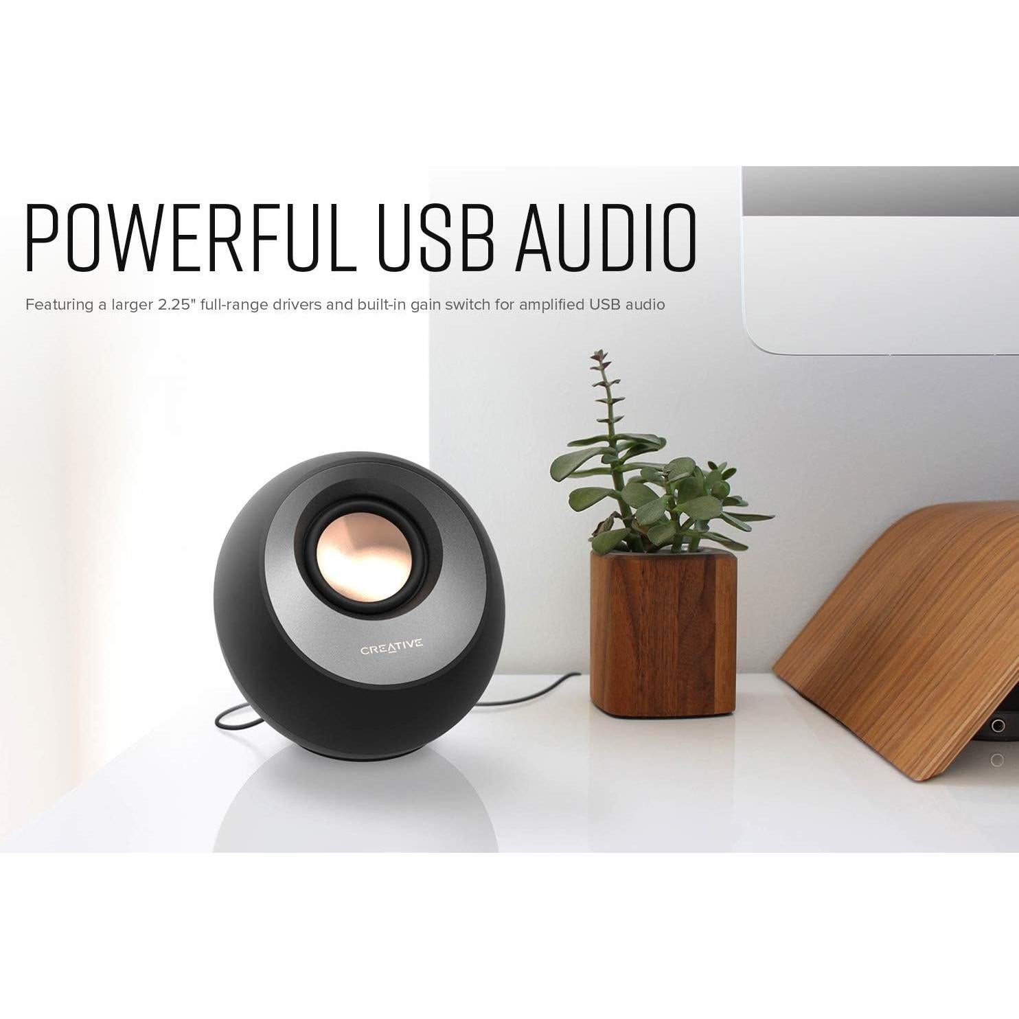 Altavoces Creative Pebble V3 2.0 Bluetooth USB-C 8W RMS Negro