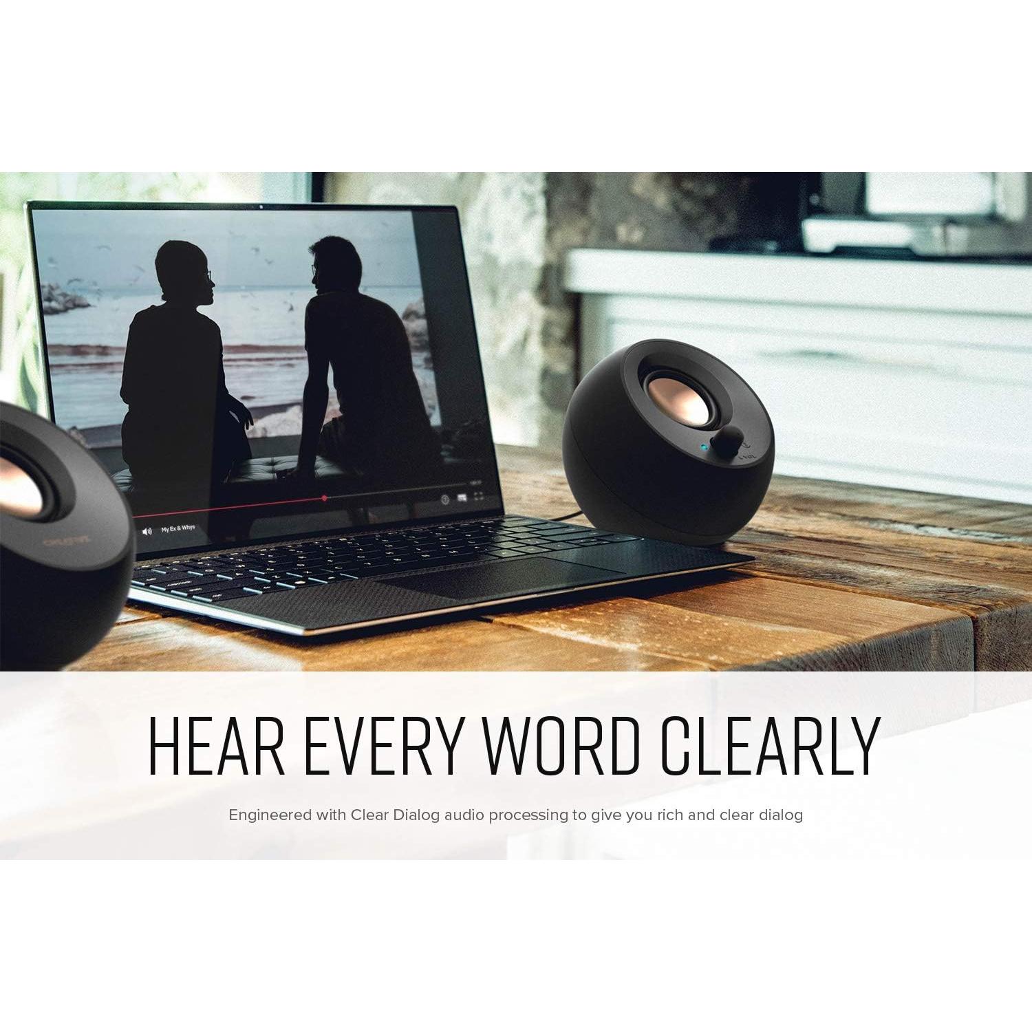 Altavoces Creative Pebble V3 2.0 Bluetooth USB-C 8W RMS Negro