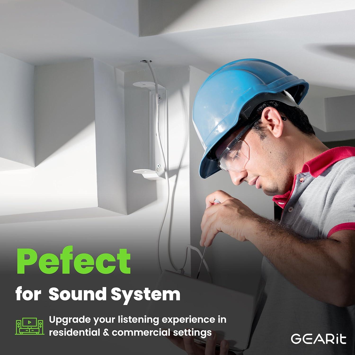 Cable de Altavoz GearIT 12AWG 30.48m Cobre OFC CL2 Blanco