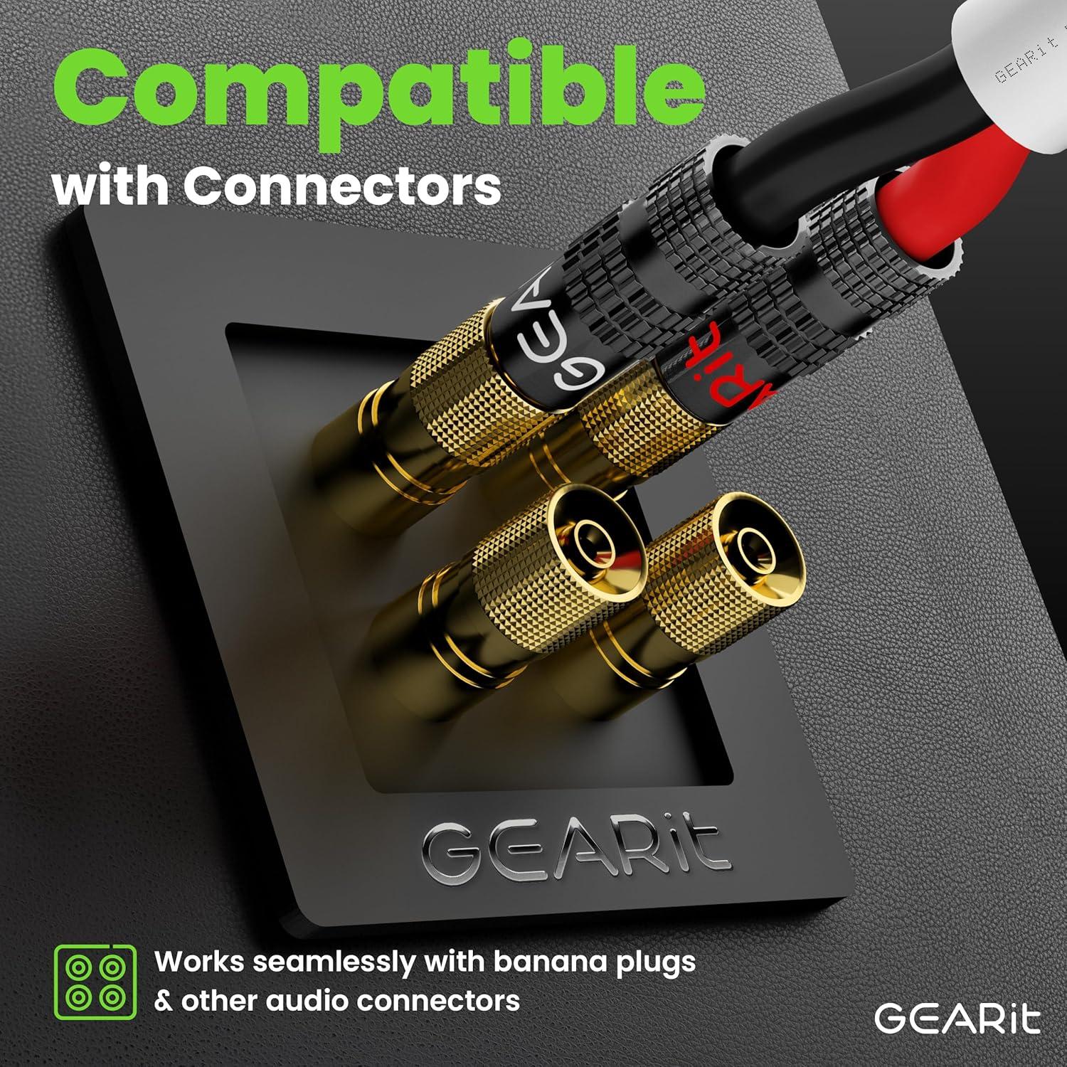 Cable de Altavoz GearIT 12AWG 30.48m Cobre OFC CL2 Blanco