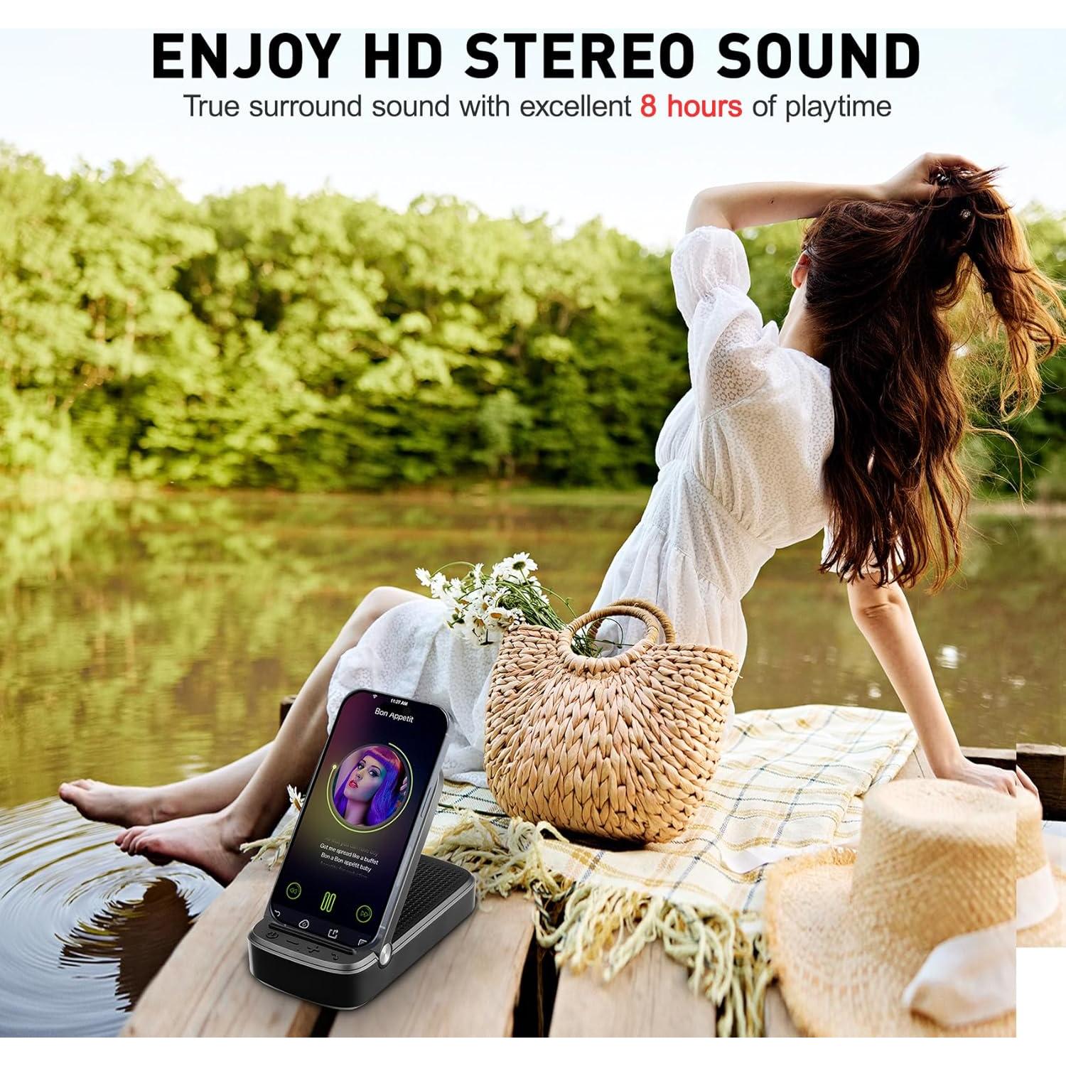 Altavoz Bluetooth Inalámbrico INSSISAIN con Soporte Ajustable