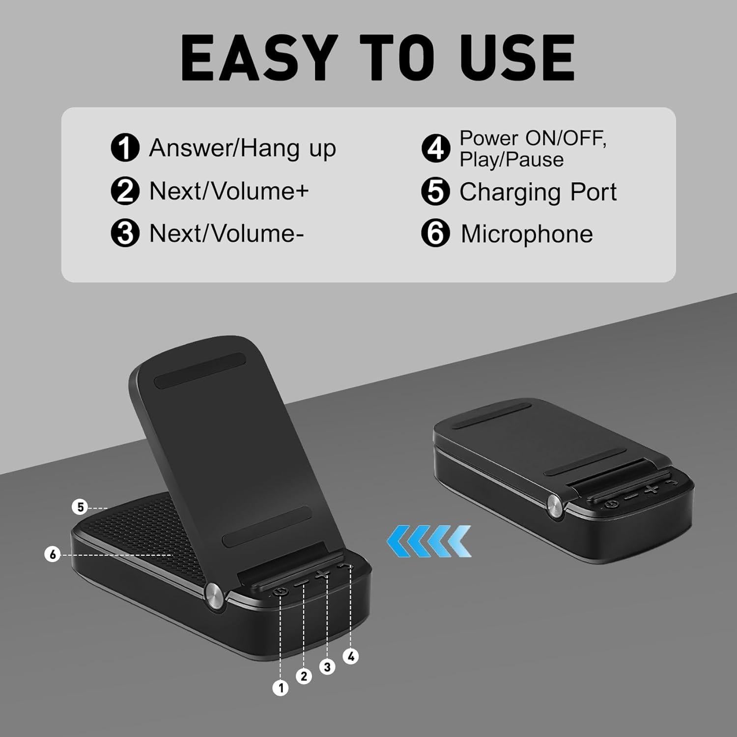 Altavoz Bluetooth Inalámbrico INSSISAIN con Soporte Ajustable