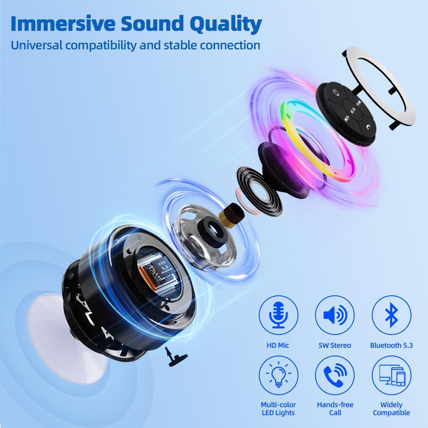 Altavoz Bluetooth Impermeable NITMTYOU IP67 para Ducha 8.3cm