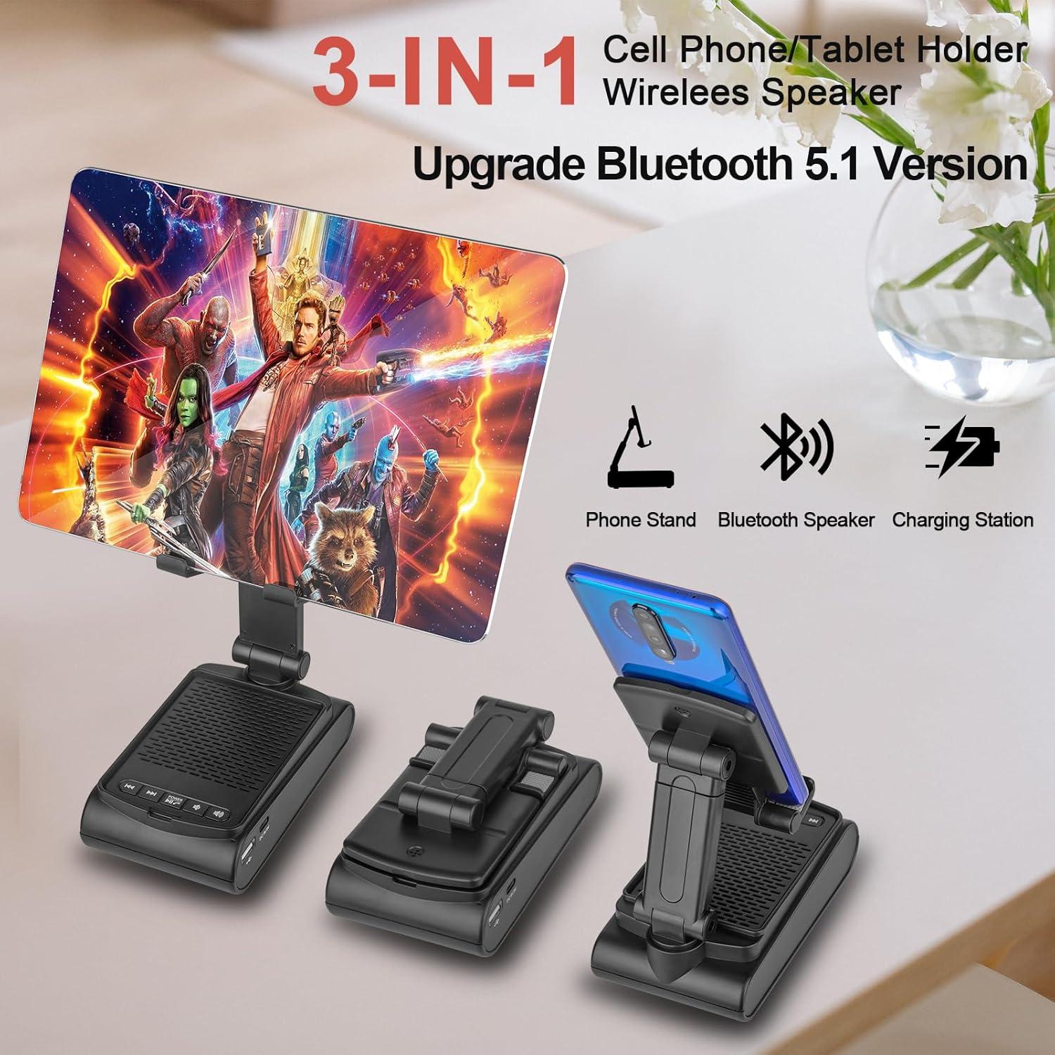 Soporte para Teléfono Móvil con Altavoz Bluetooth Fanlory