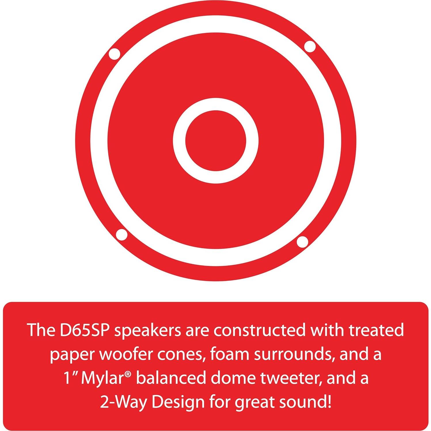 Altavoces Coaxiales Dual D65SP 6.5" 100W 4 Ohmios