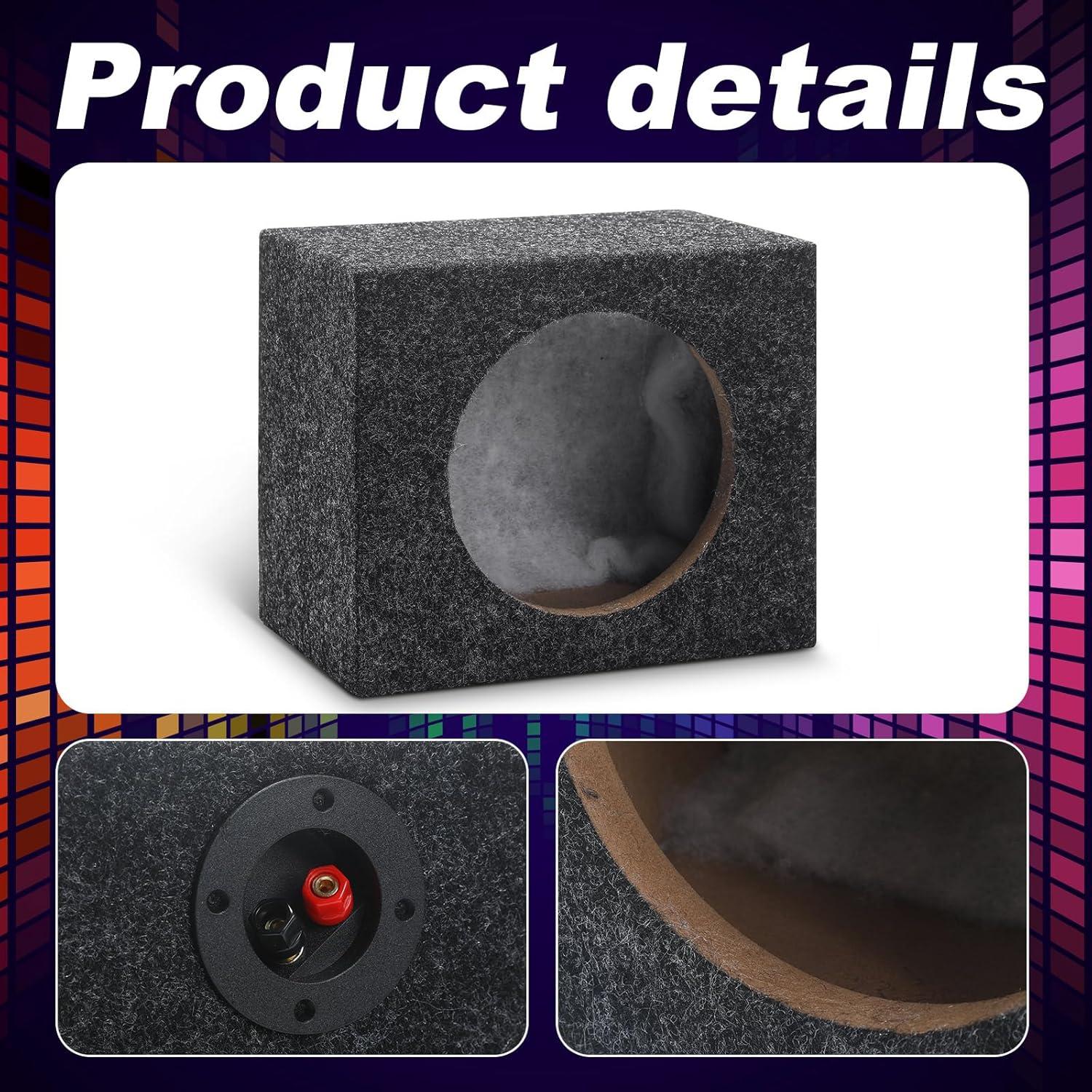 Caja de Altavoz para Coche BBTO 2 Pcs 6.5" Estilo Angulado