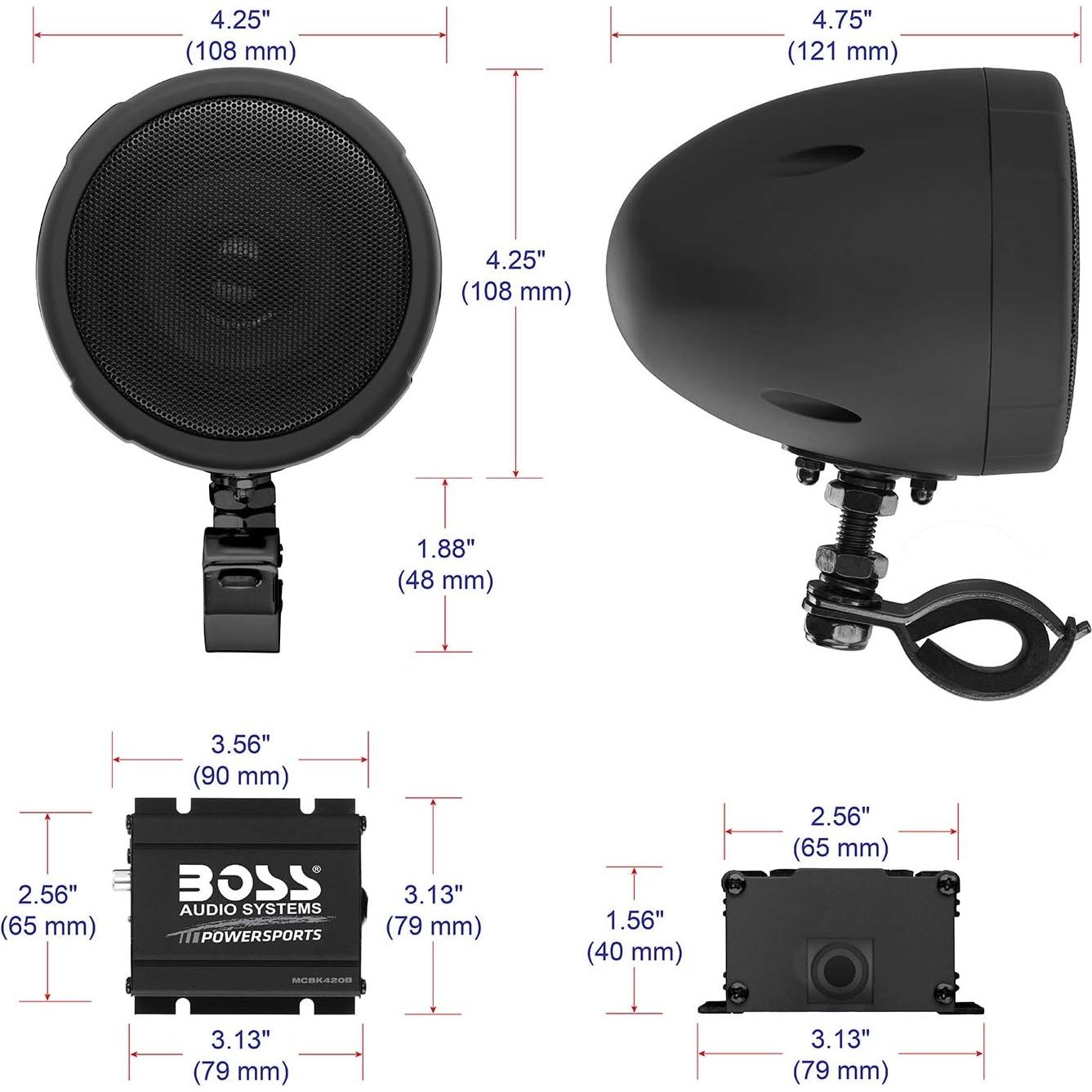Sistema de Sonido BOSS MCBK420B Bluetooth 2 Altavoces 3"