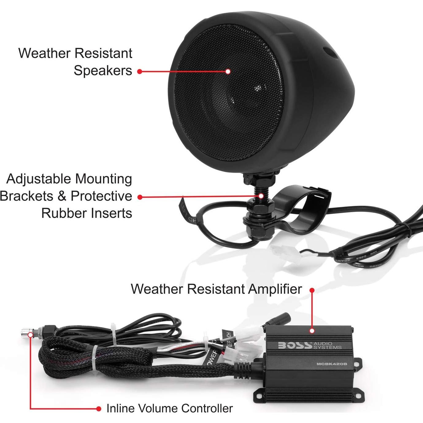 Sistema de Sonido BOSS MCBK420B Bluetooth 2 Altavoces 3"