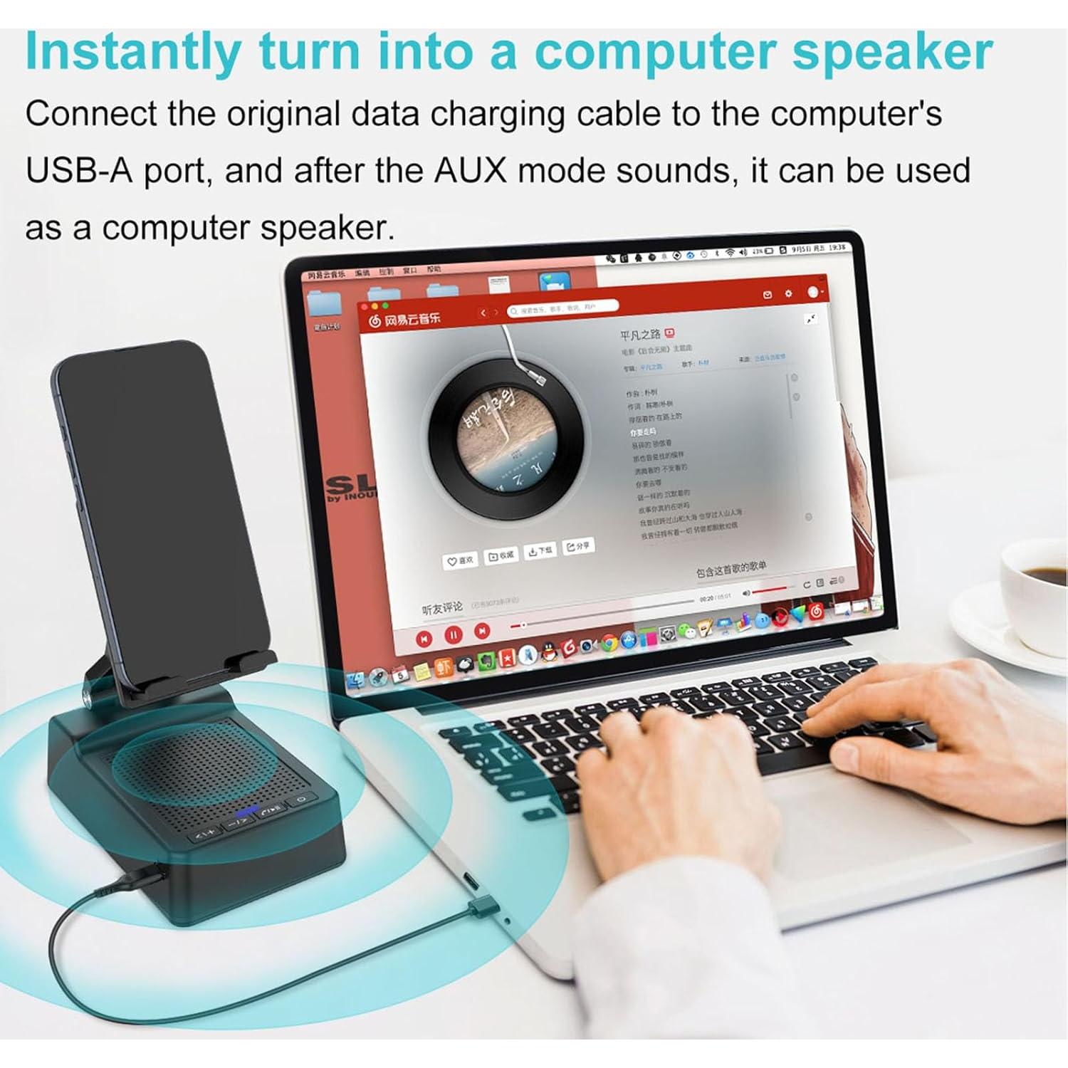 Soporte para Teléfono con Altavoz Bluetooth Fanlory Negro