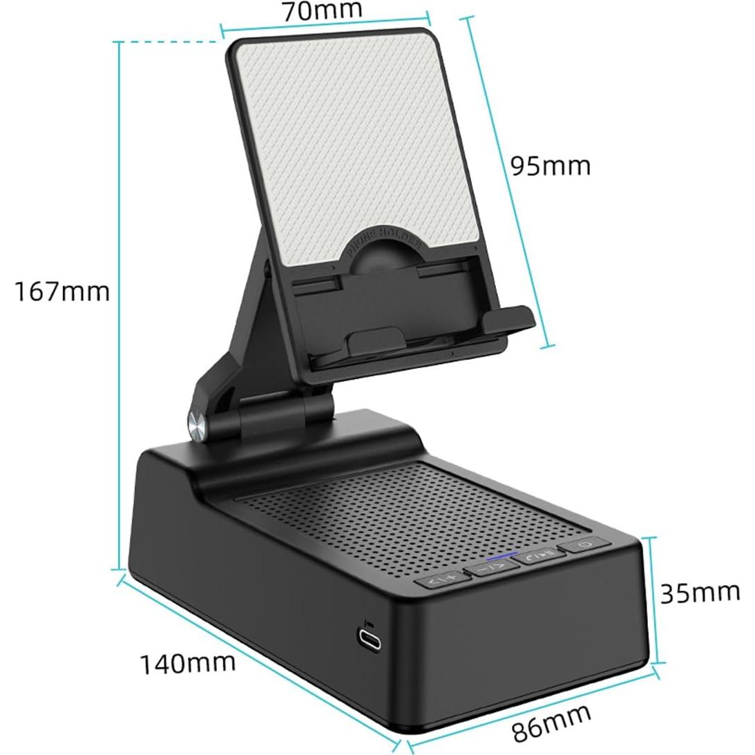 Soporte para Teléfono con Altavoz Bluetooth Fanlory Negro