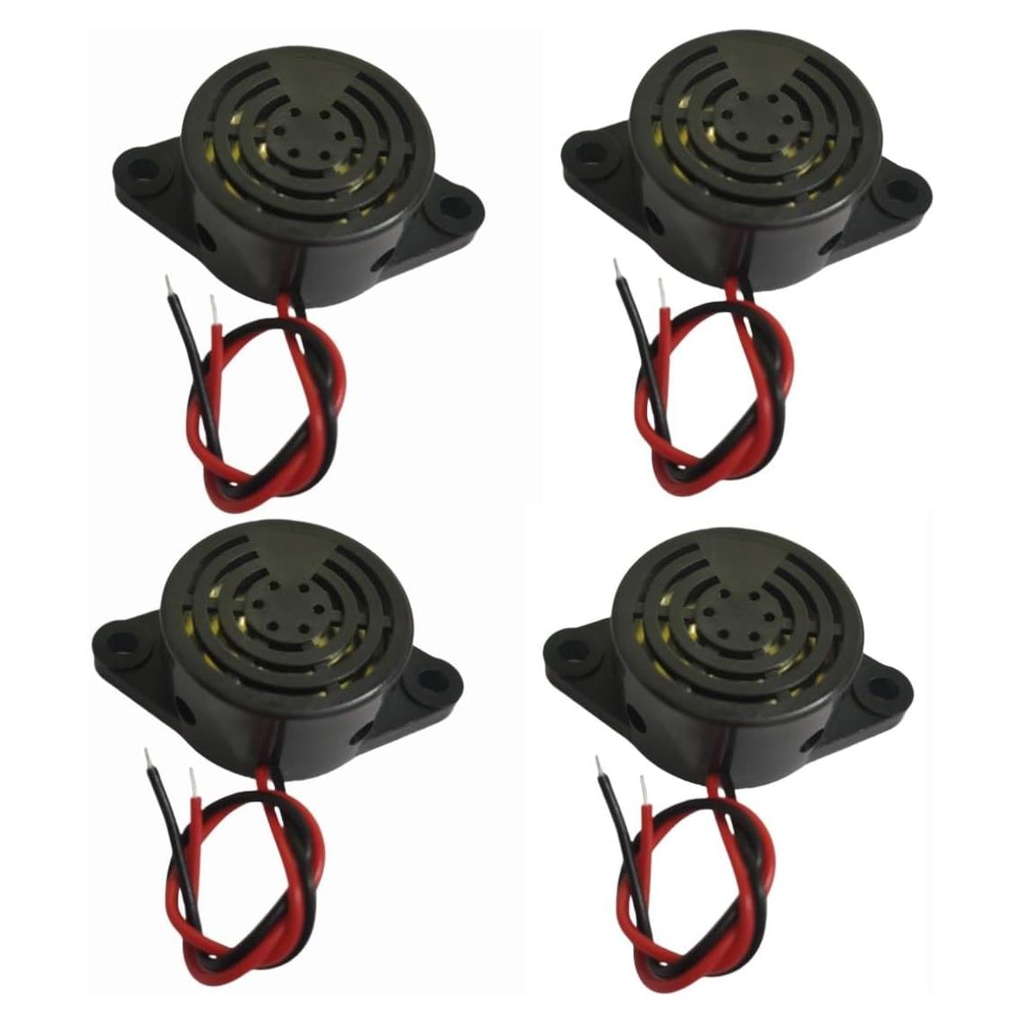 Zumbador Electrónico Piezo 4Pcs GDQLCNXB 3-24V 80dB