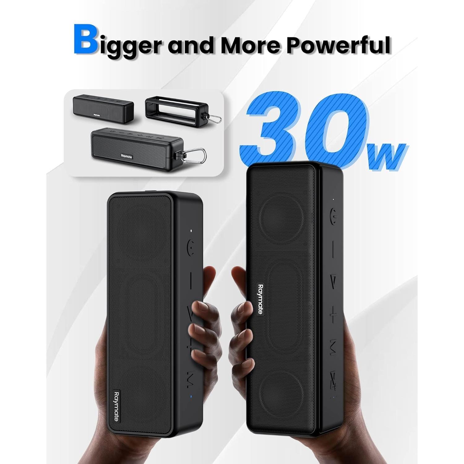 Altavoz Bluetooth Raymate R5 Pro 30W IPX7 Portátil Negro