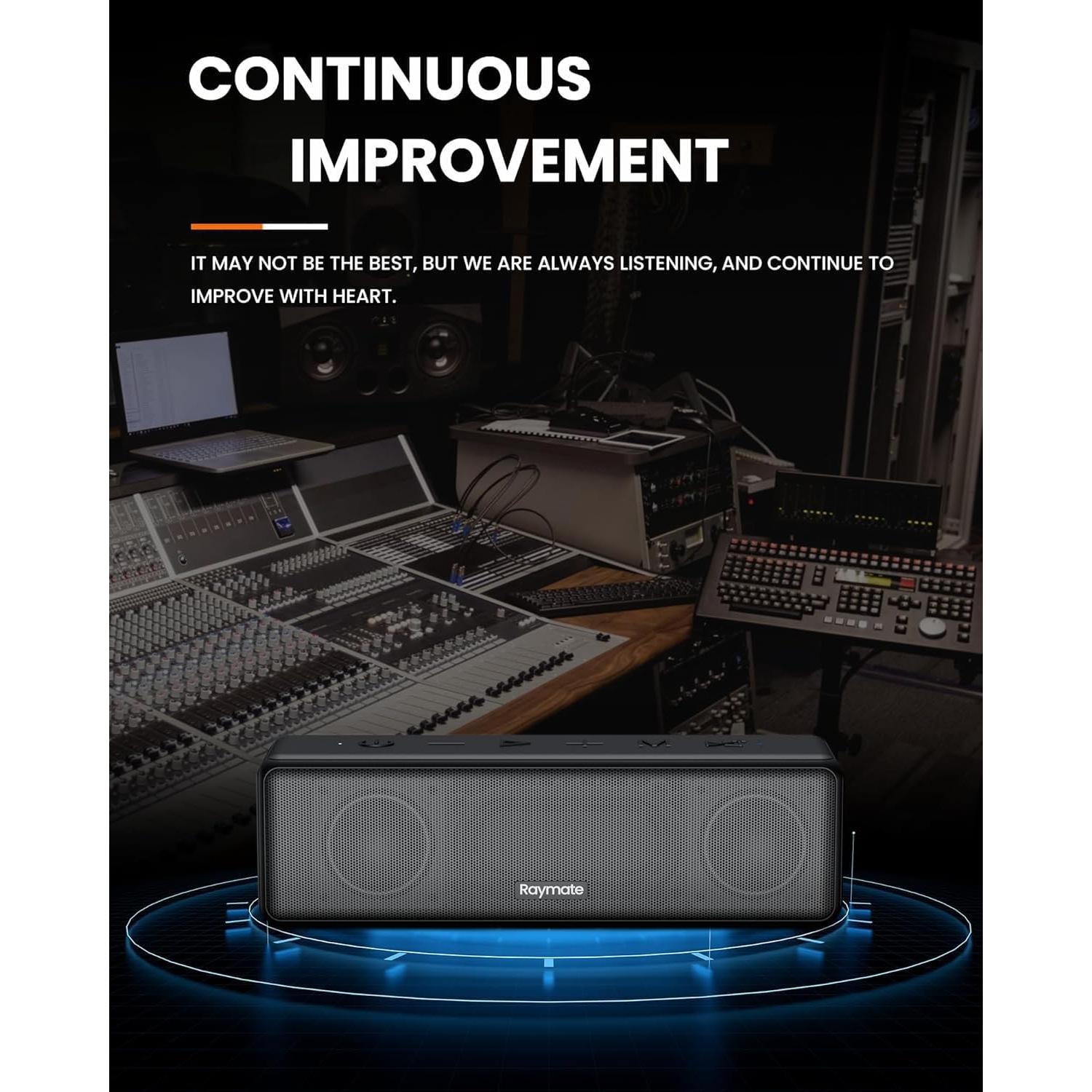 Altavoz Bluetooth Raymate R5 Pro 30W IPX7 Portátil Negro