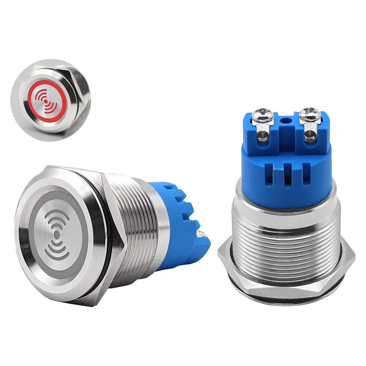 Zumbador Electrónico de Metal HANSOO 12V 110dB IP67 2PCS