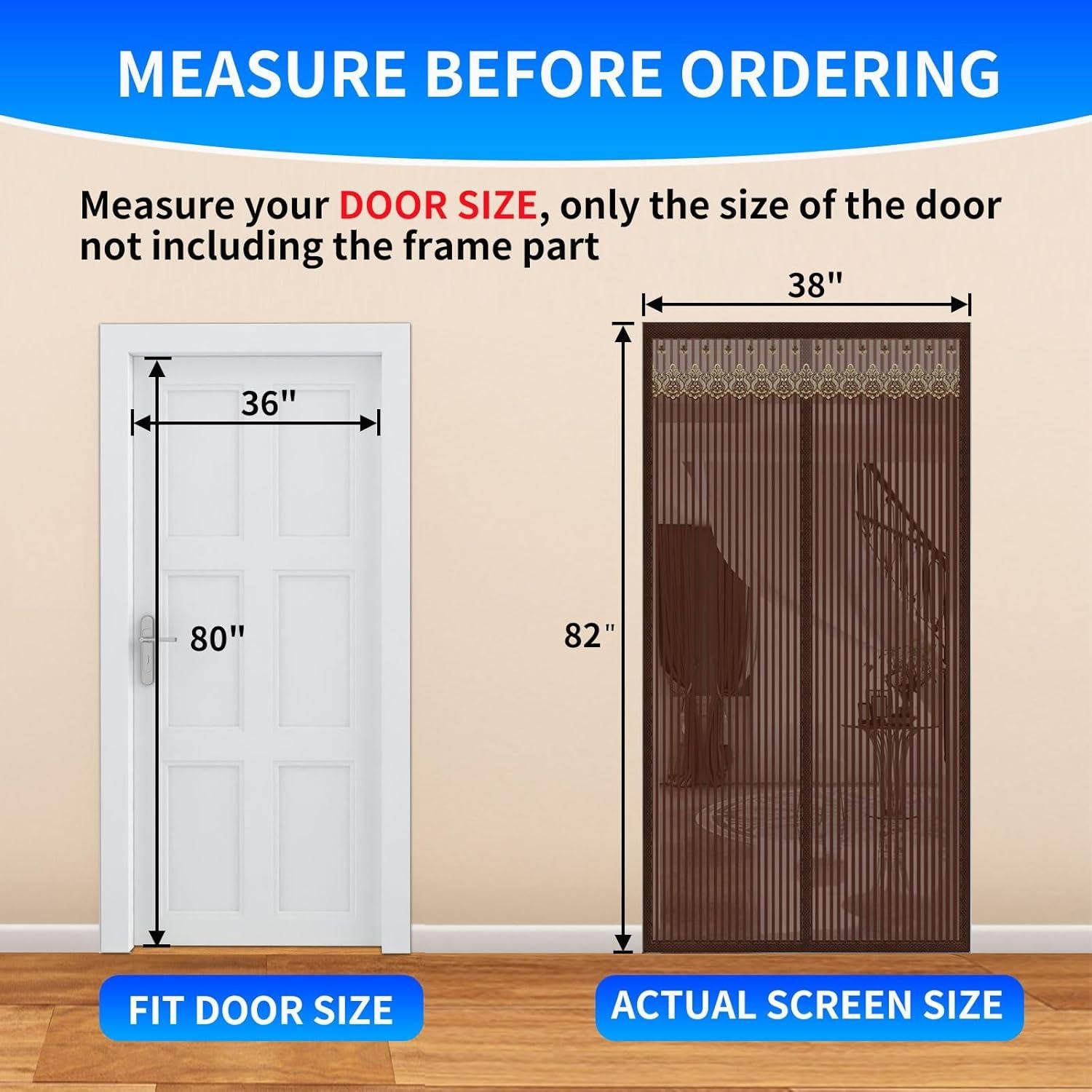 Puerta de Pantalla Magnética HAOMAIJIA 91x203 cm con Imán
