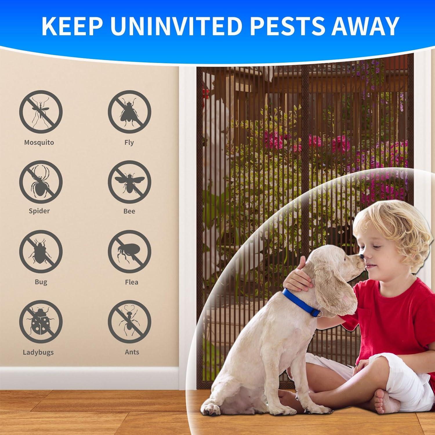 Puerta de Pantalla Magnética HAOMAIJIA 91x203 cm con Imán