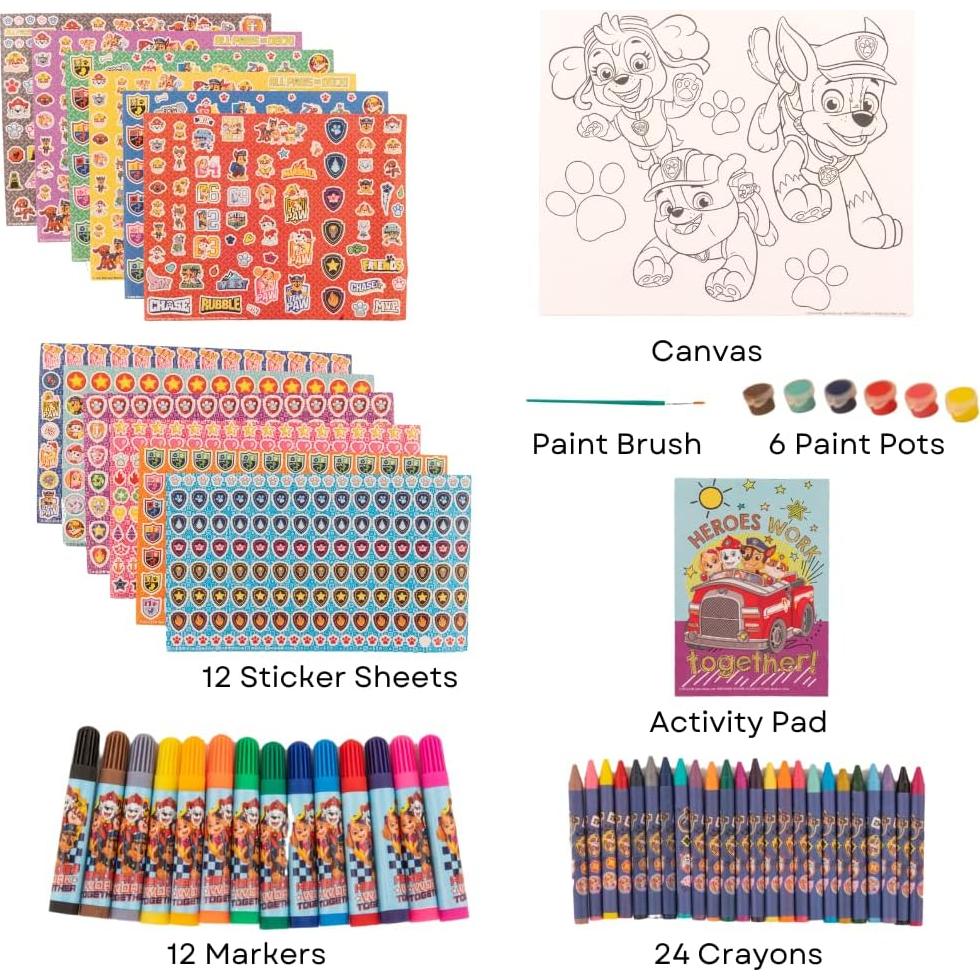 Conjunto de pintura Paw Patrol 1201 piezas para niños