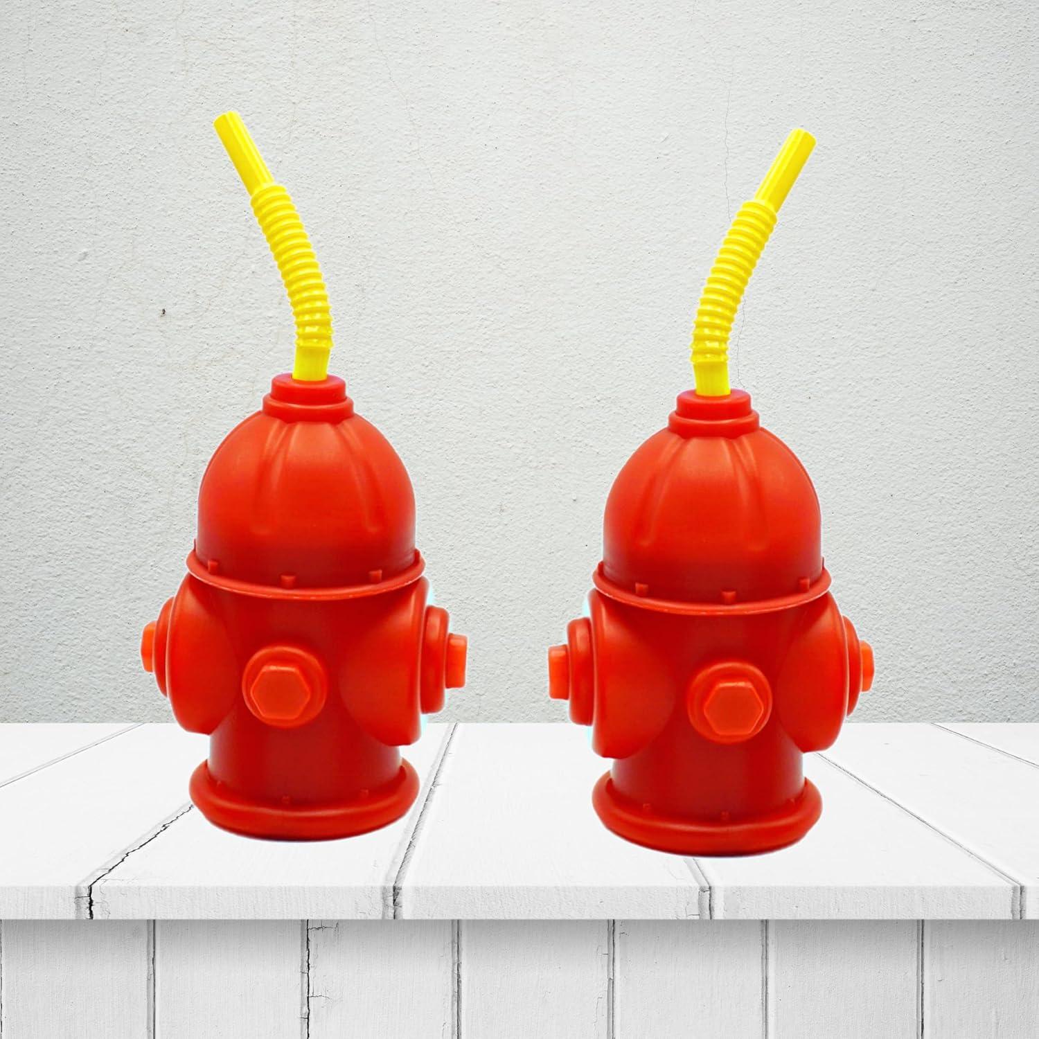 Tazas de Hidrante 4E's Amarillo 10 Piezas 354 ml Fiesta Bombero