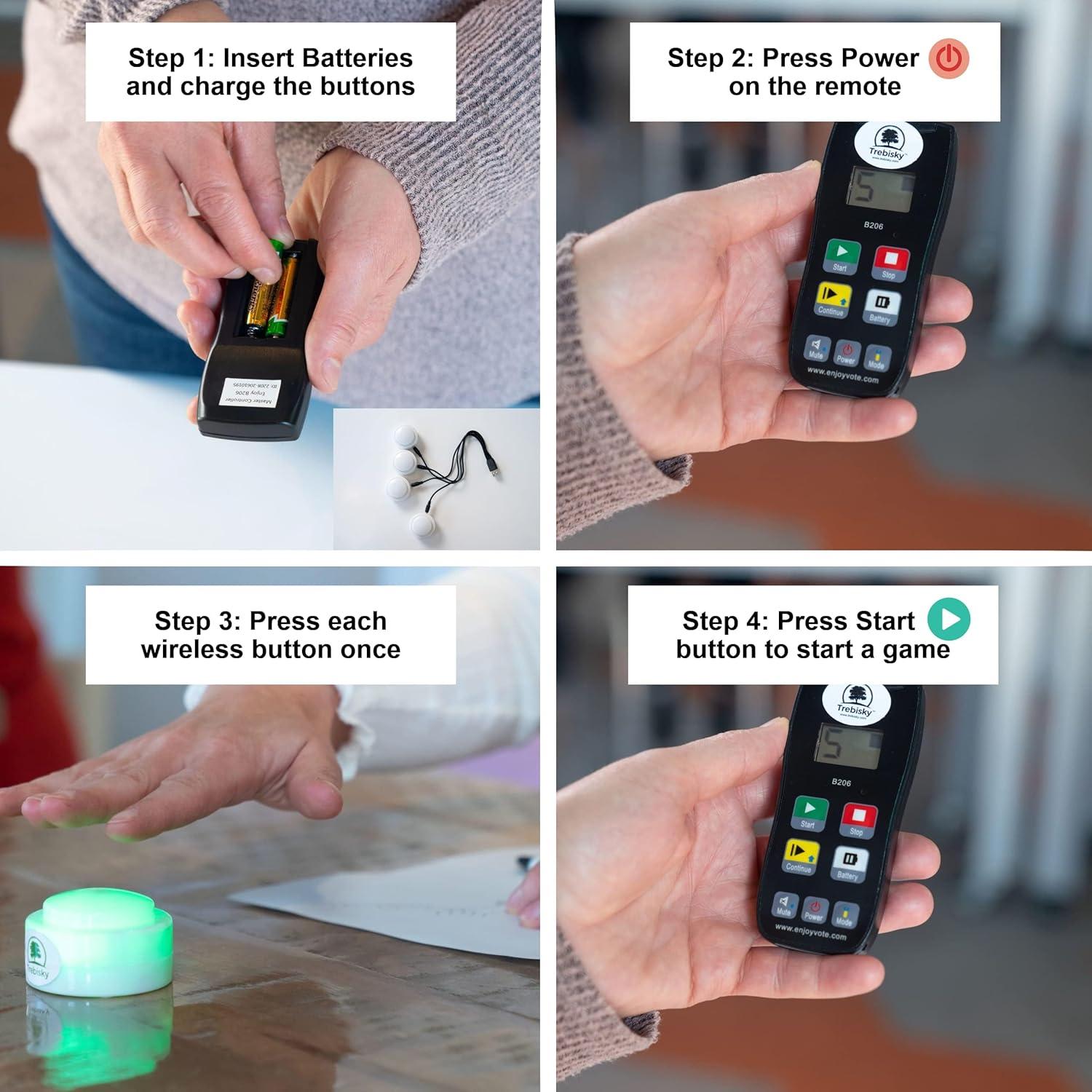 Sistema de Timbre Inalámbrico Trebisky para Juegos 8 Jugadores