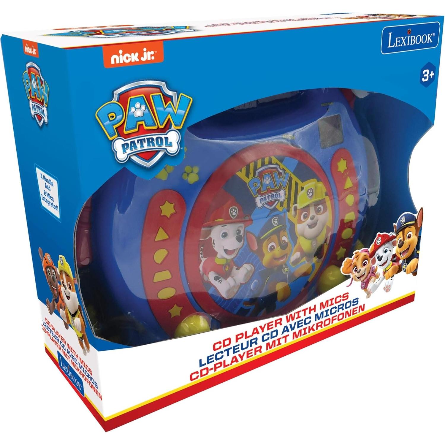 Reproductor de Karaoke Lexibook Paw Patrol con 2 Micrófonos